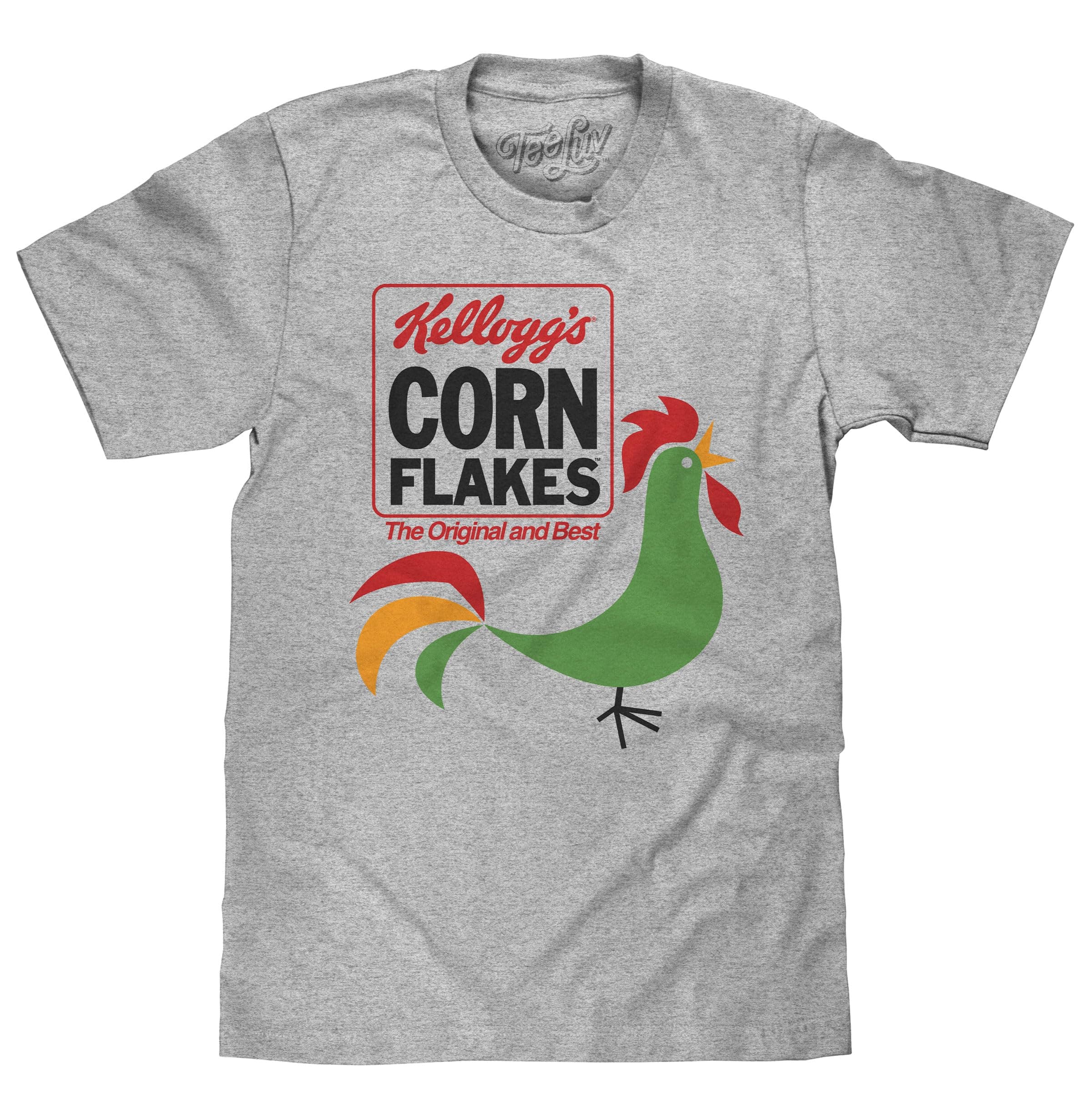 Tee LuvMen's Kellogg's Corn Flakes Cereal Rooster Shirt