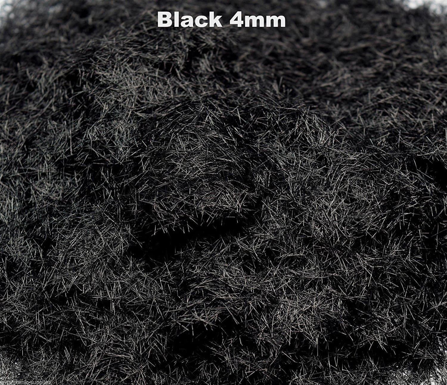 War World Scenics 4mm Black Static Grass Sample Bag – Railway Modelling Wargaming Terrain Model Diorama