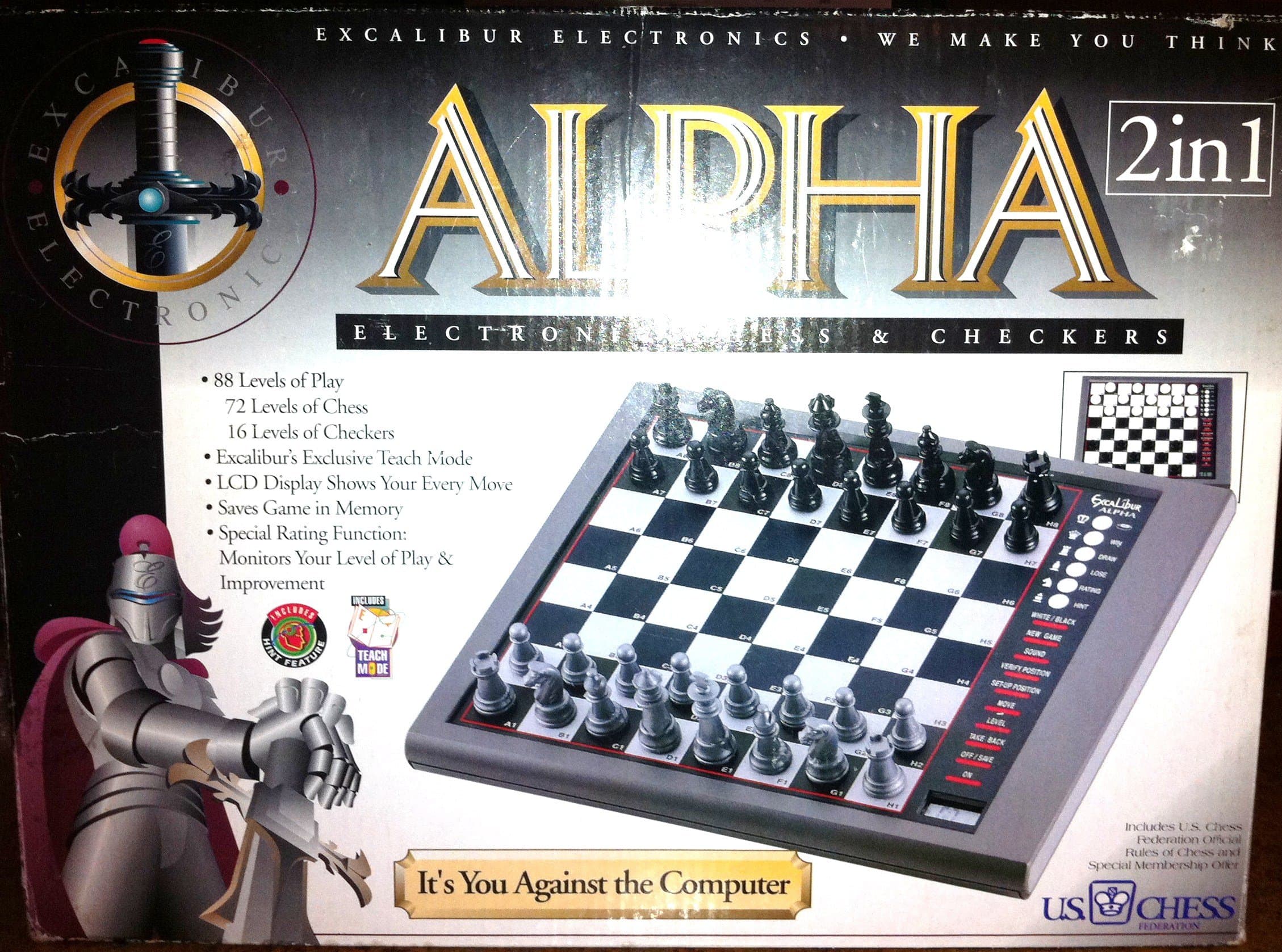 Alpha 2 in 1 Electronic Chess & Checkers