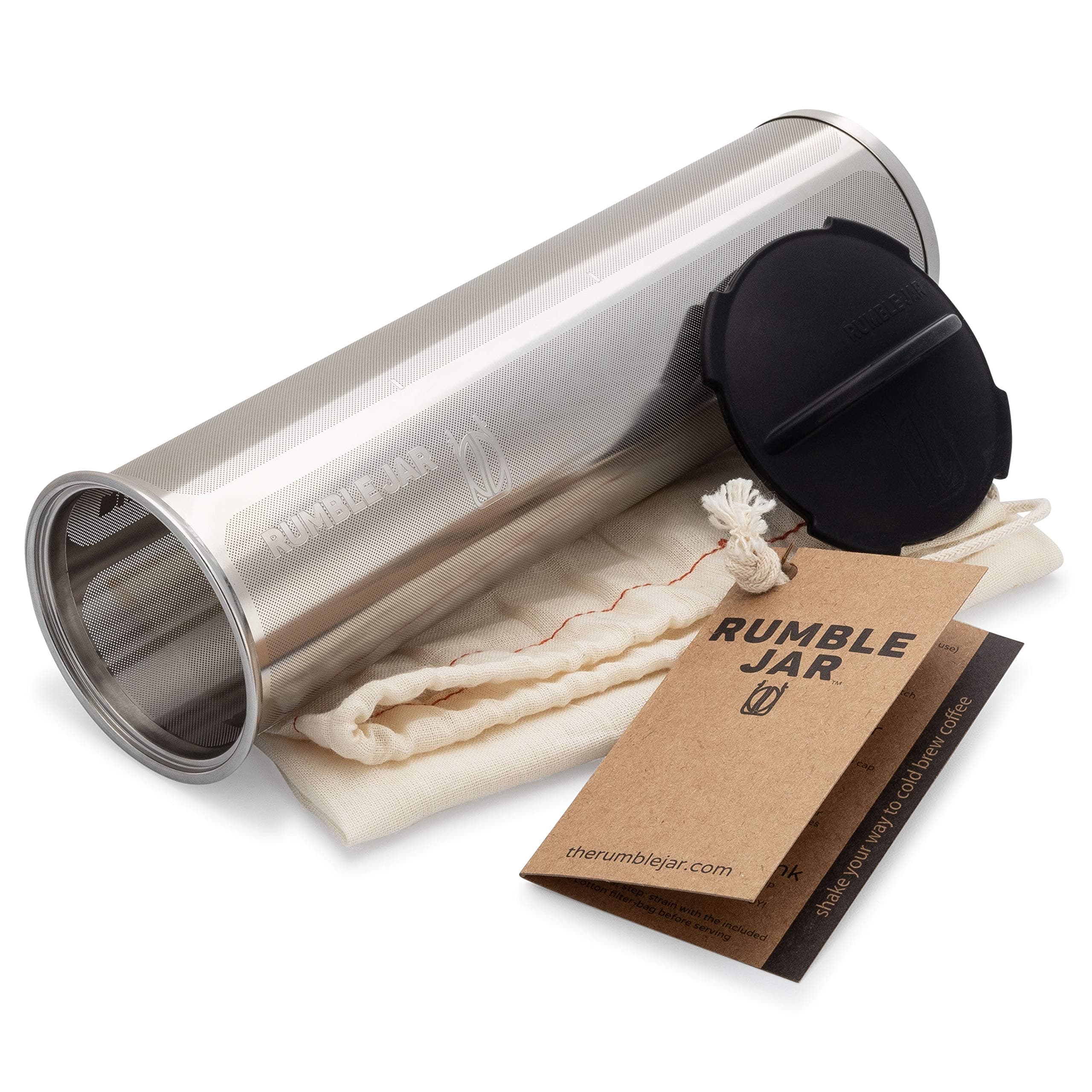 Rumble Jar - Next-Gen Cold Brew Coffee Maker for Mason Jars - 200 Micron Filter Is Ideal for Coarse Grounds & Stronger Coffee - Standalone Filter (Mason Jar not included)