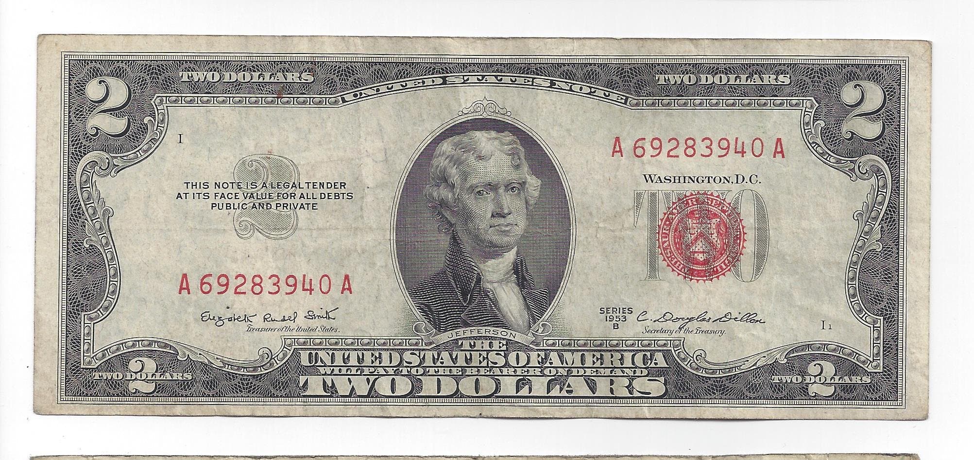 1953-B 2 Dollar Legal Tender Note