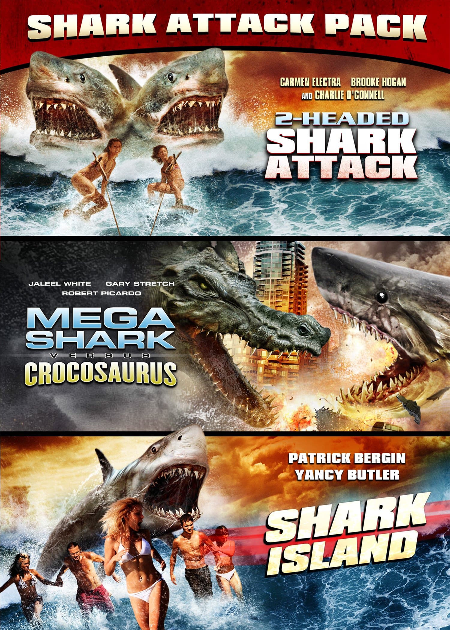 2 Headed Shark Attack / Mega Shark vs. Crocosaurus / Shark Island