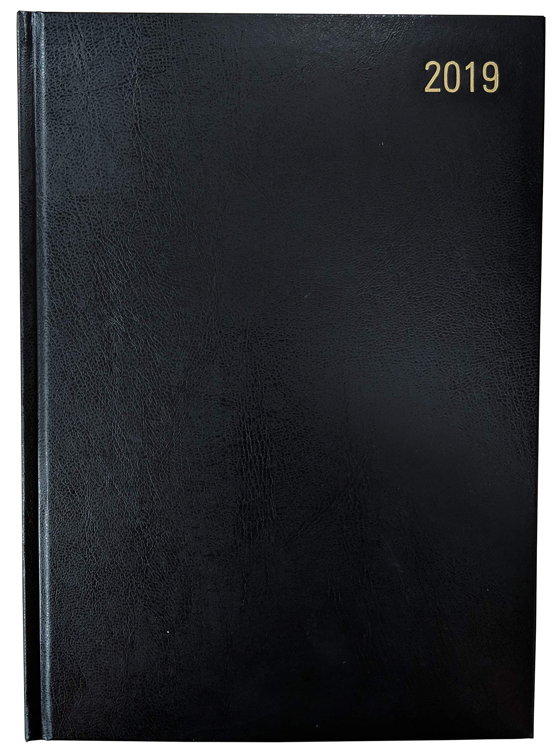 A4 Day/Page 2019 Black Desk Diary KFA41BK19