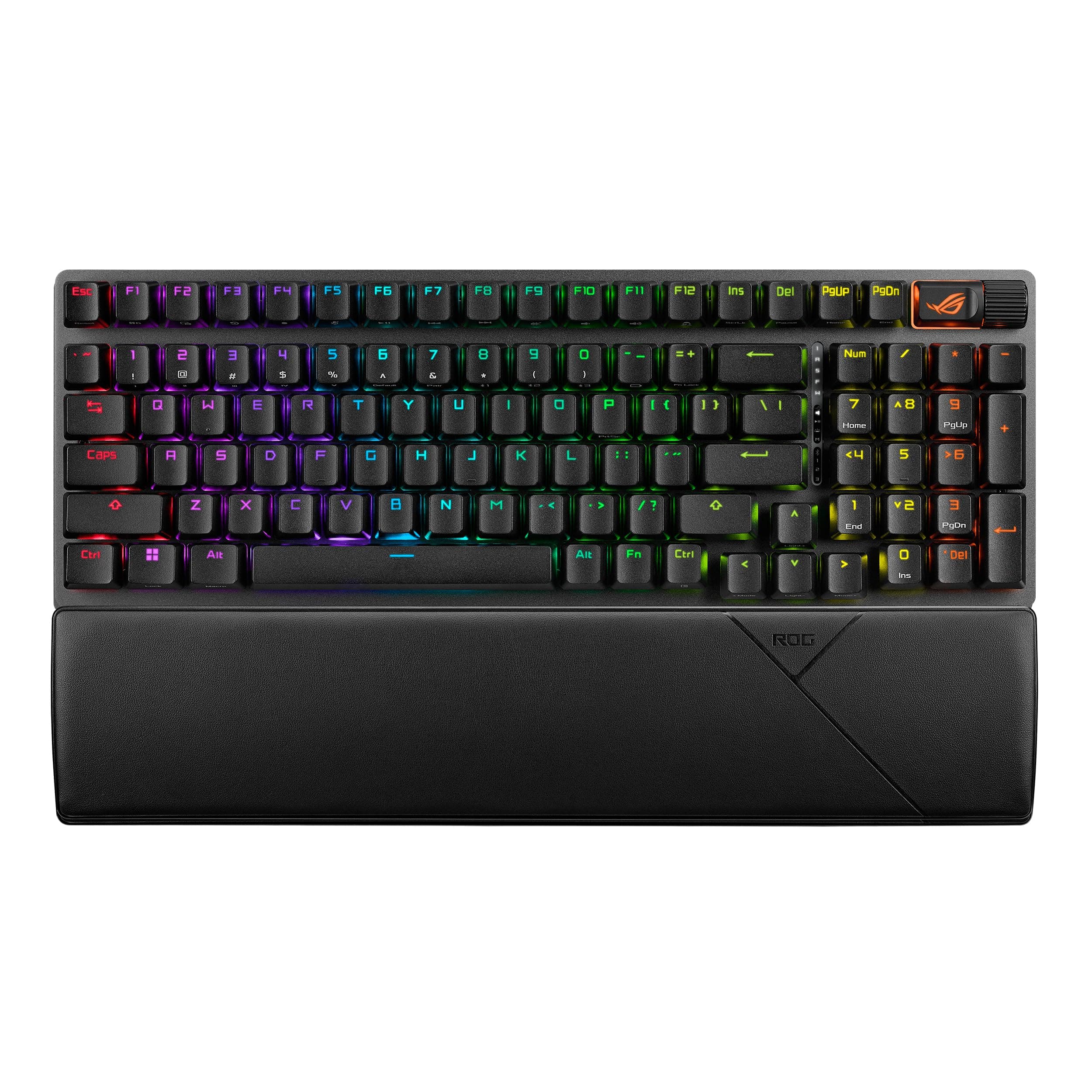 ASUS ROG Strix Scope II 96 Wireless Mechanical Gaming Keyboard – 96% Full-Size, Tri-Mode Connection, Bluetooth Compatible, Hot Swappable Pre-lubed ROG NX Snow Linear Switches, PBT Keycaps, RGB, PC