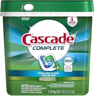 Cascade Complete All-in-1 Actionpacs Dishwasher Detergent, Fresh Scent, 80 Count