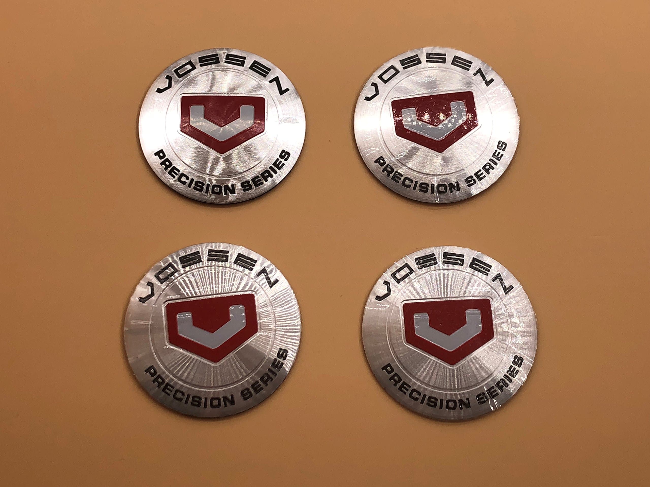 AOWIFT 4PCS NEW VOSSEN Silver 56MM 2.2" Auto Wheel Center Hub Caps Emblem Sticker
