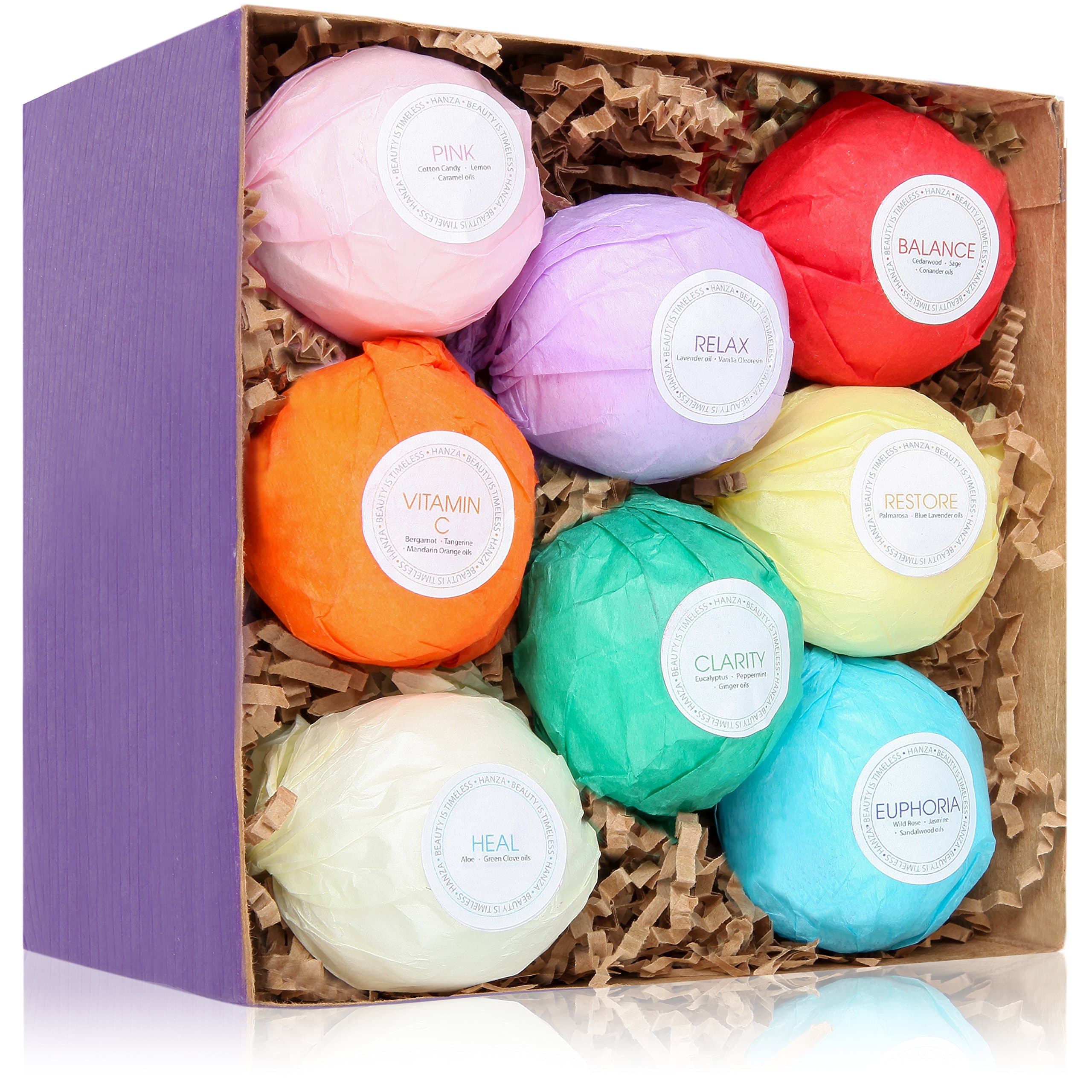 [2-PACK] 8 USA Made Vegan Bath Bombs Kit - Gift Set Ideas - Gifts For Women, Mom, Girls, Teens, Her - Ultra Lush Spa Fizzies - Best Gift Ideas - Add to Bath Bubbles, Basket, Bath Beads - Bath Products