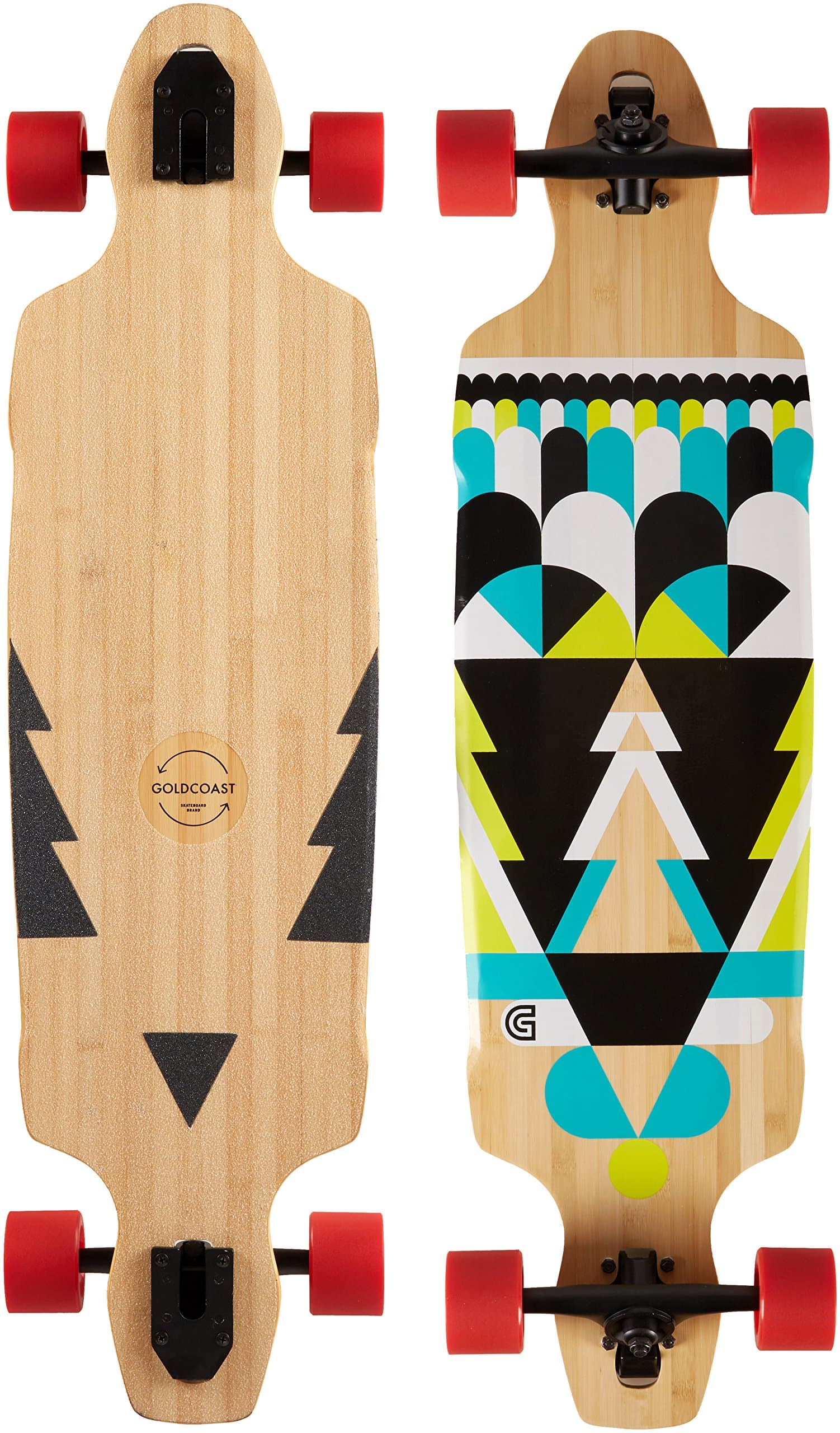 SKATE GOLDCOAST The Process Bamboo Drop Deck Longboard, 38-Inch
