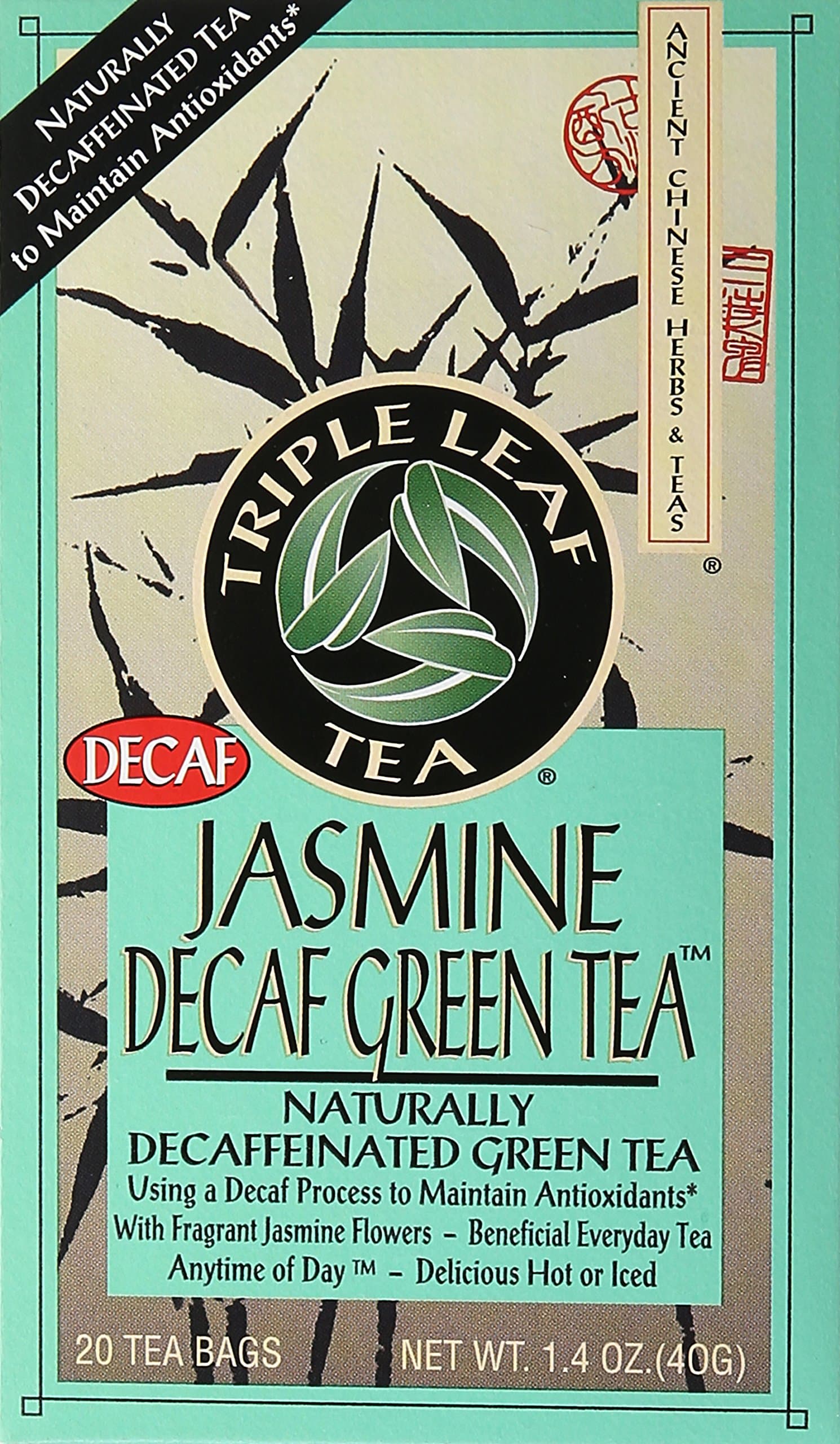 Jasmine Green Tea, Decaffeinated, 20 Count