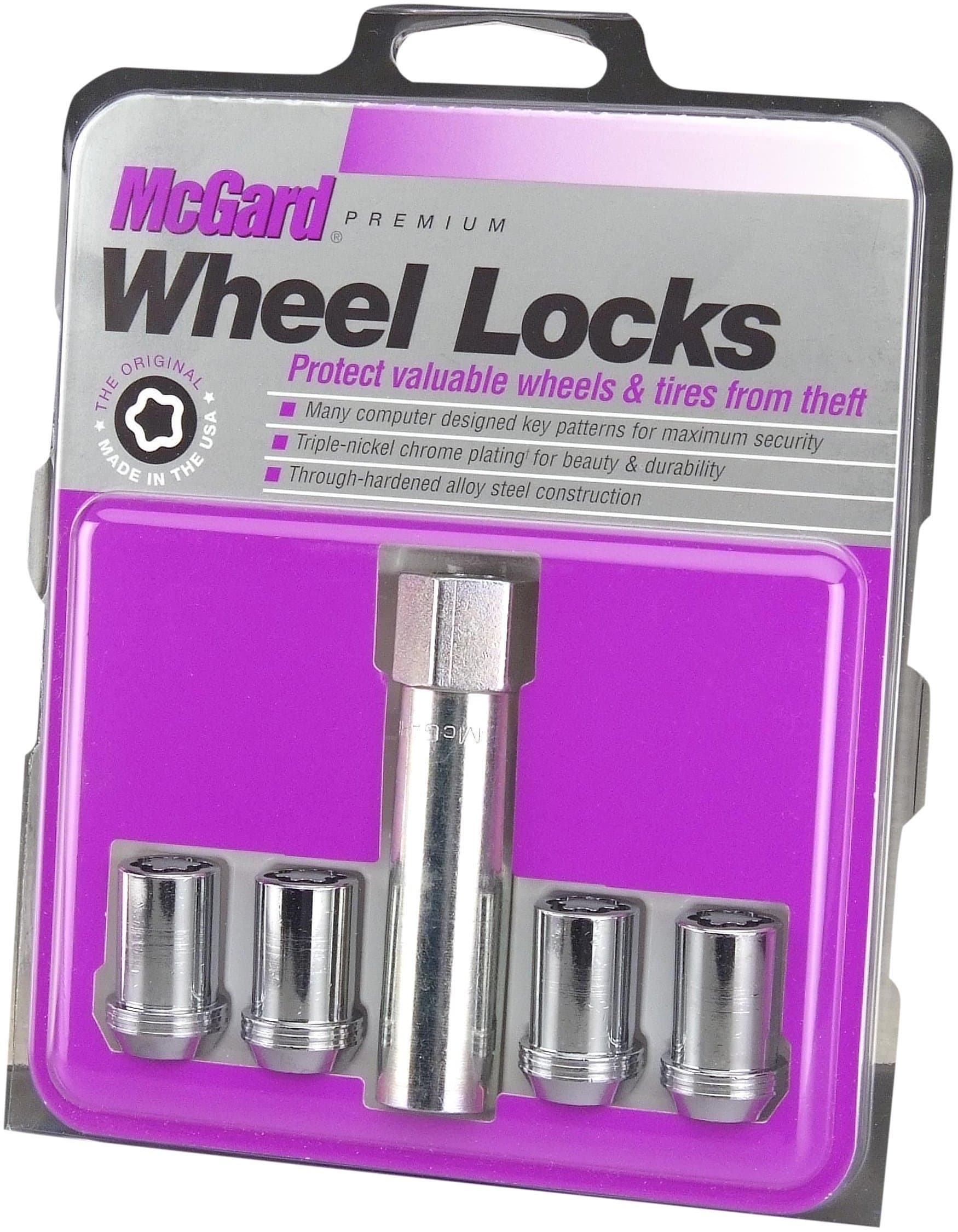 25257 Wheel Set, Chrome, 4 Locks / 1 Key