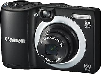 PowerShot A1400 16.0 MP Digital Camera with 5X Digital Image Stabilized Zoom 28mm Wide-Angle Lens and 720p HD Video Recording (Black)