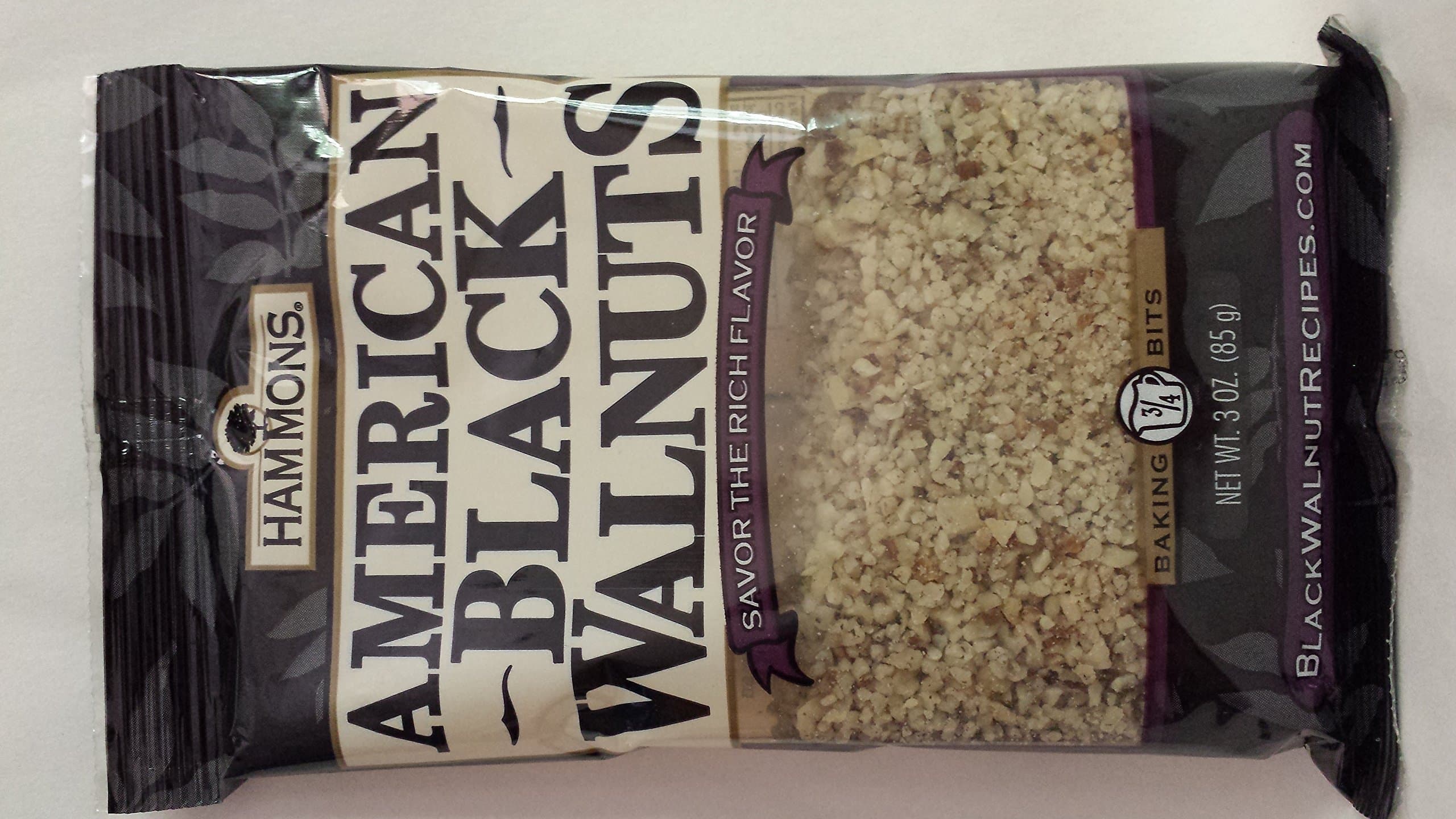 Hammons 3oz American Black Walnuts 3/4 Cup Baking Bits