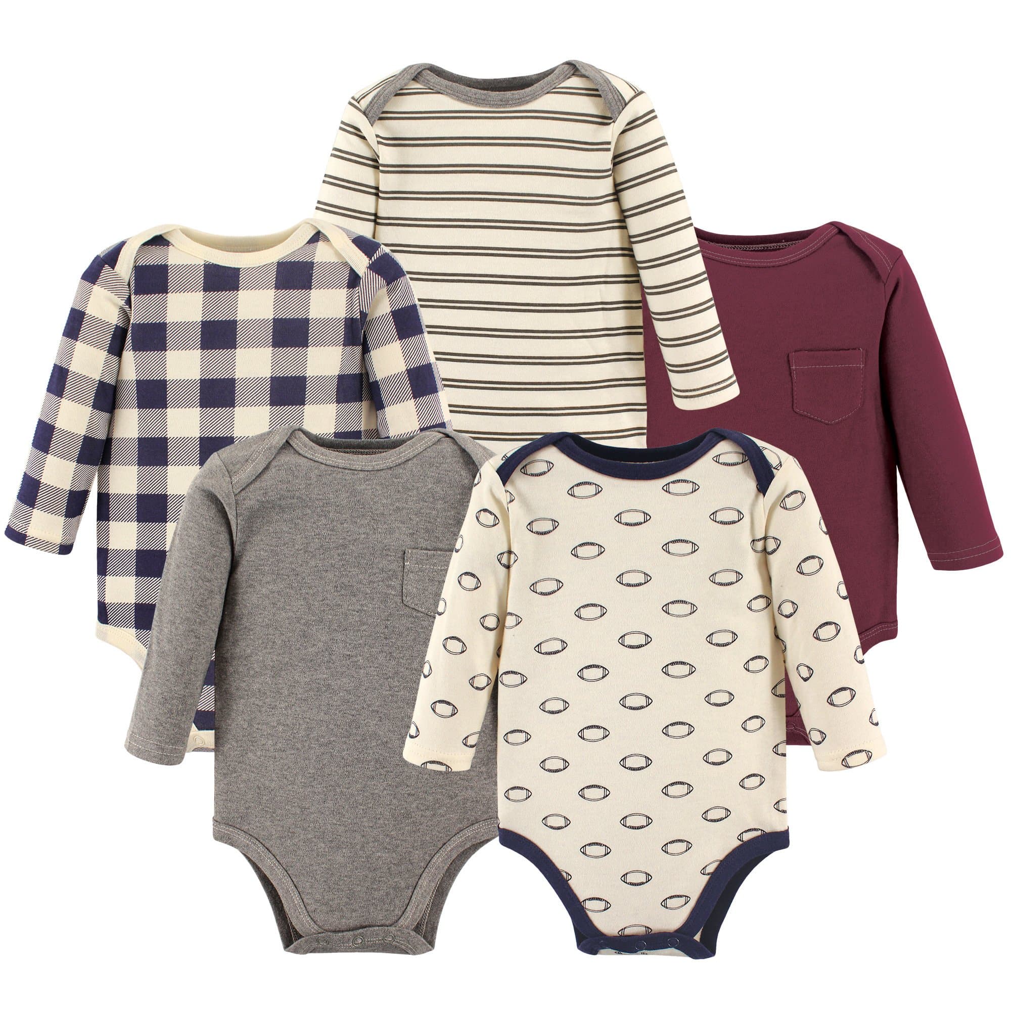 Hudson Baby Long Sleeve Bodysuits