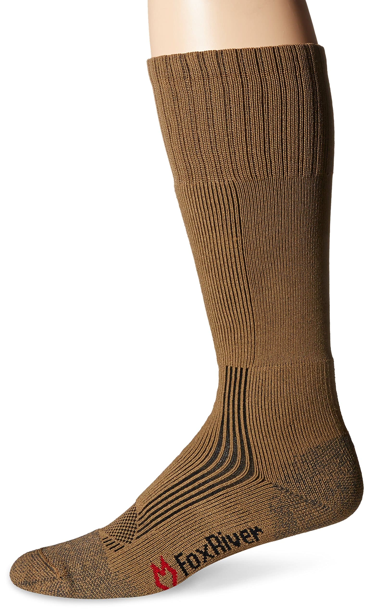 Fox River Wick Dry Maximum Mid-Calf Length Socks - Coyote Brown, Large
