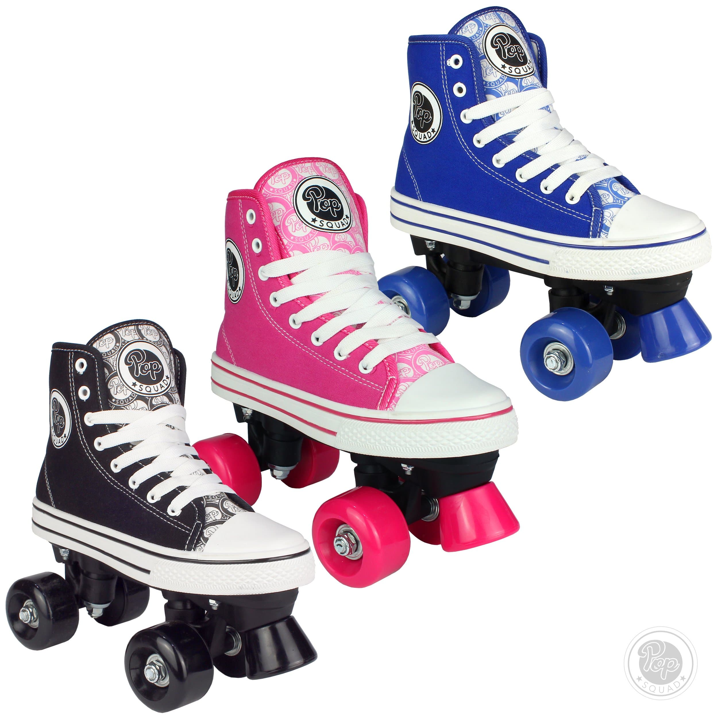 Pop Squad - Midtown Quad Roller Skate - Various Colours / Sizes (Azure Blue, UK3)