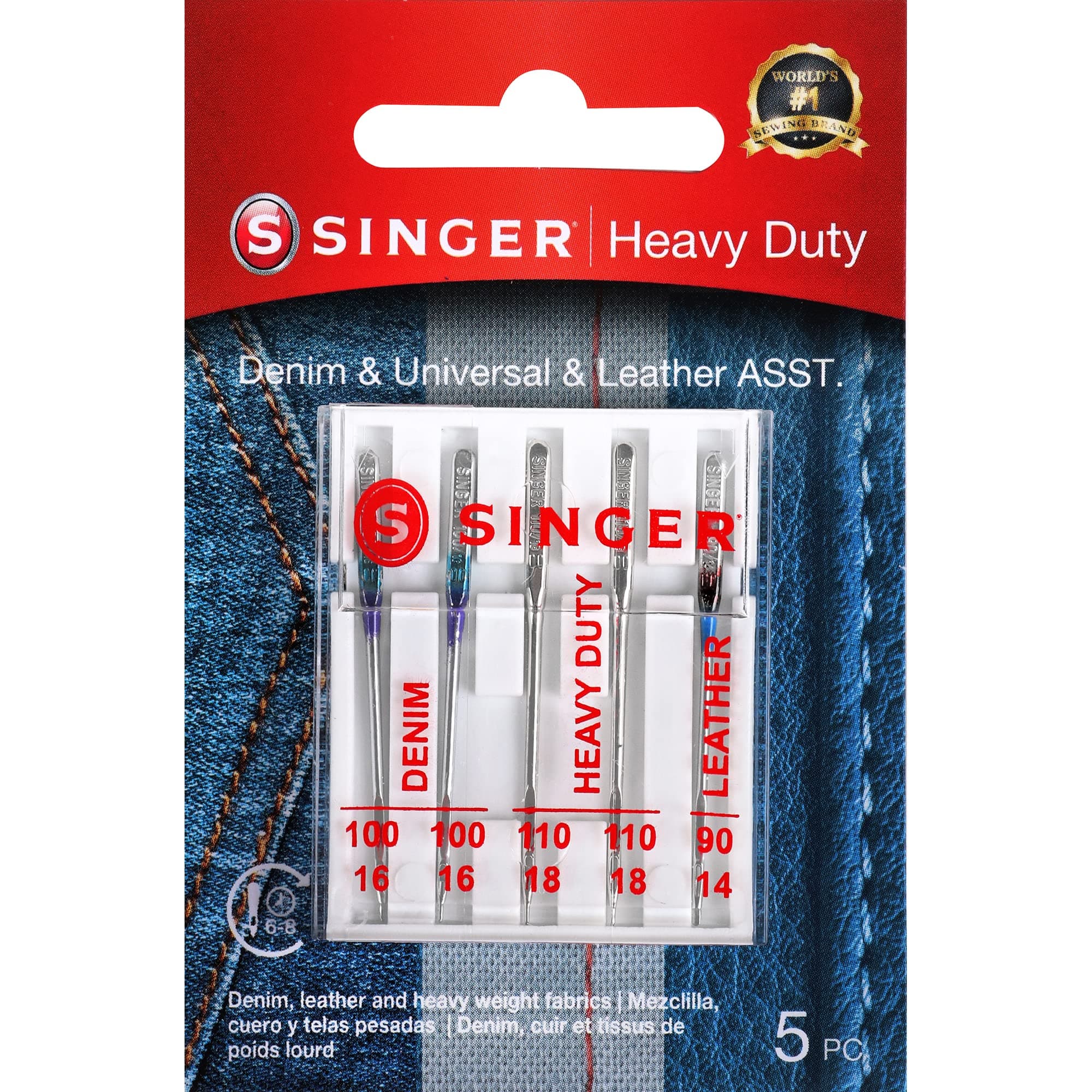 04801 Universal Heavy Duty Sewing Machine Needles, 5-Count