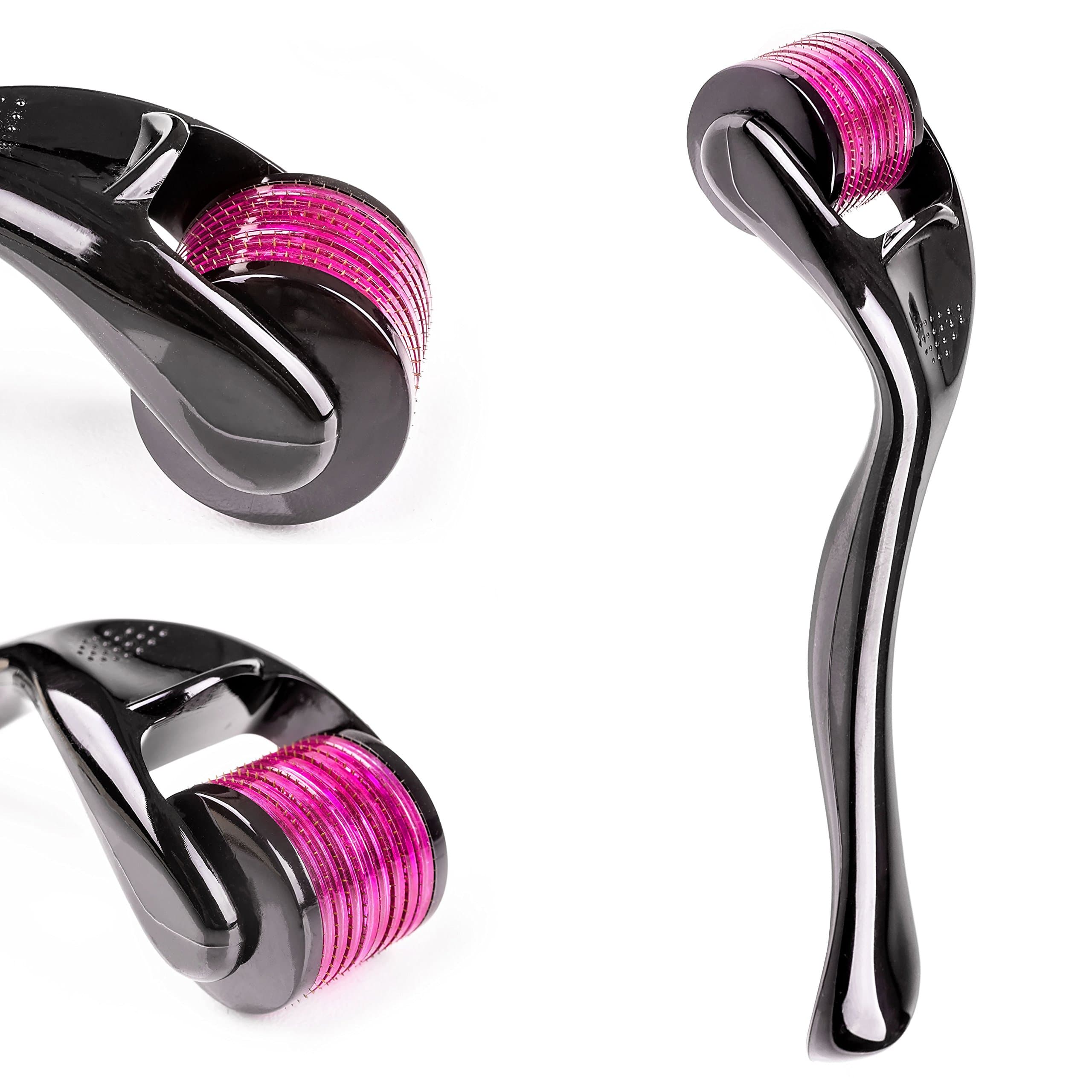 Microneedle Derma Roller - 540 Micro Needle Skin Care System - Ideal to Keep Your Skin Young and Radiant - Titanium for Silky Smooth and Beautiful Skin - Includes FREE E-Book -By Sandine (0.3mm)