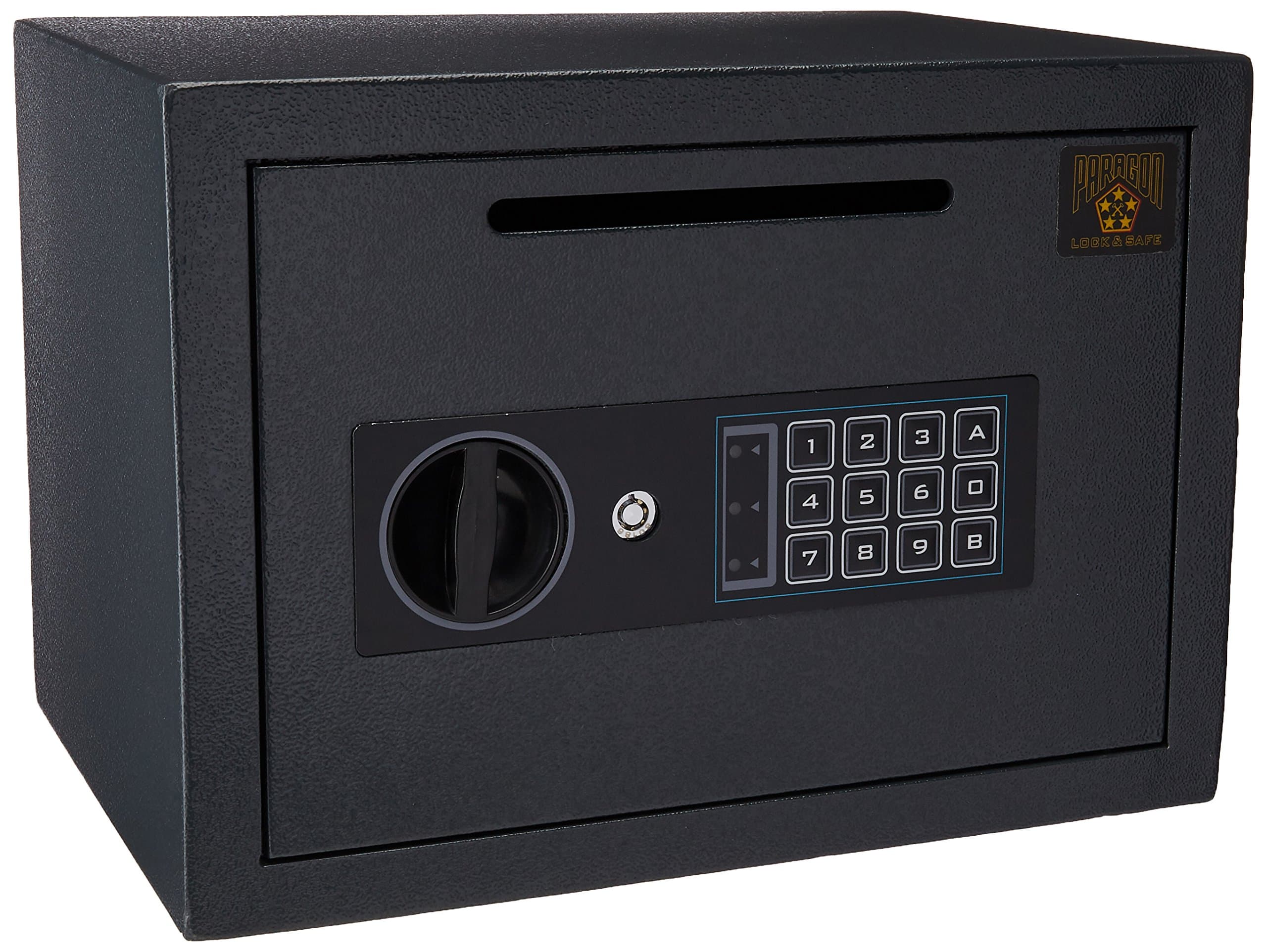 Drop Safe - Digital Compact Steel Money Security Box with Keypad - Deposit Cash Easily – For Home or Business by Paragon Safe - Black, .54 Cubic Feet