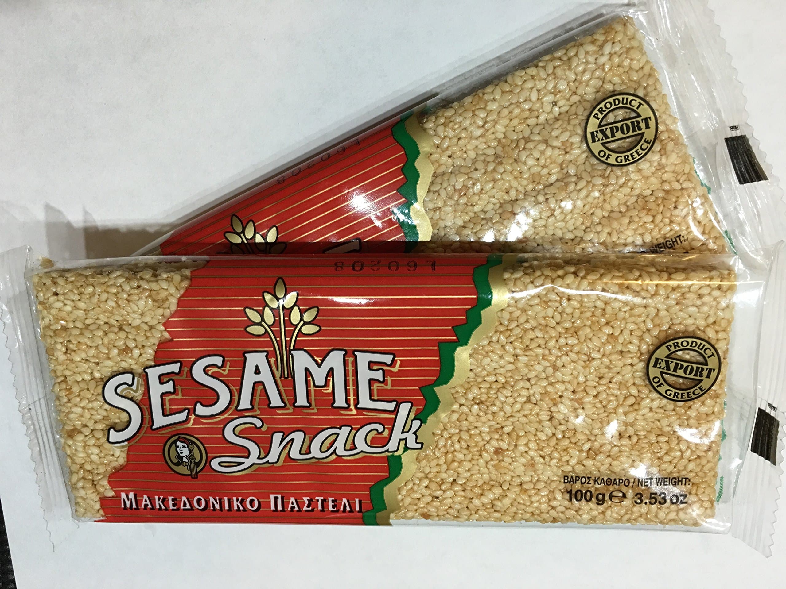 2-pack, Sesame snack bars (Imported from Greece) 50g each (100 grams each pack)