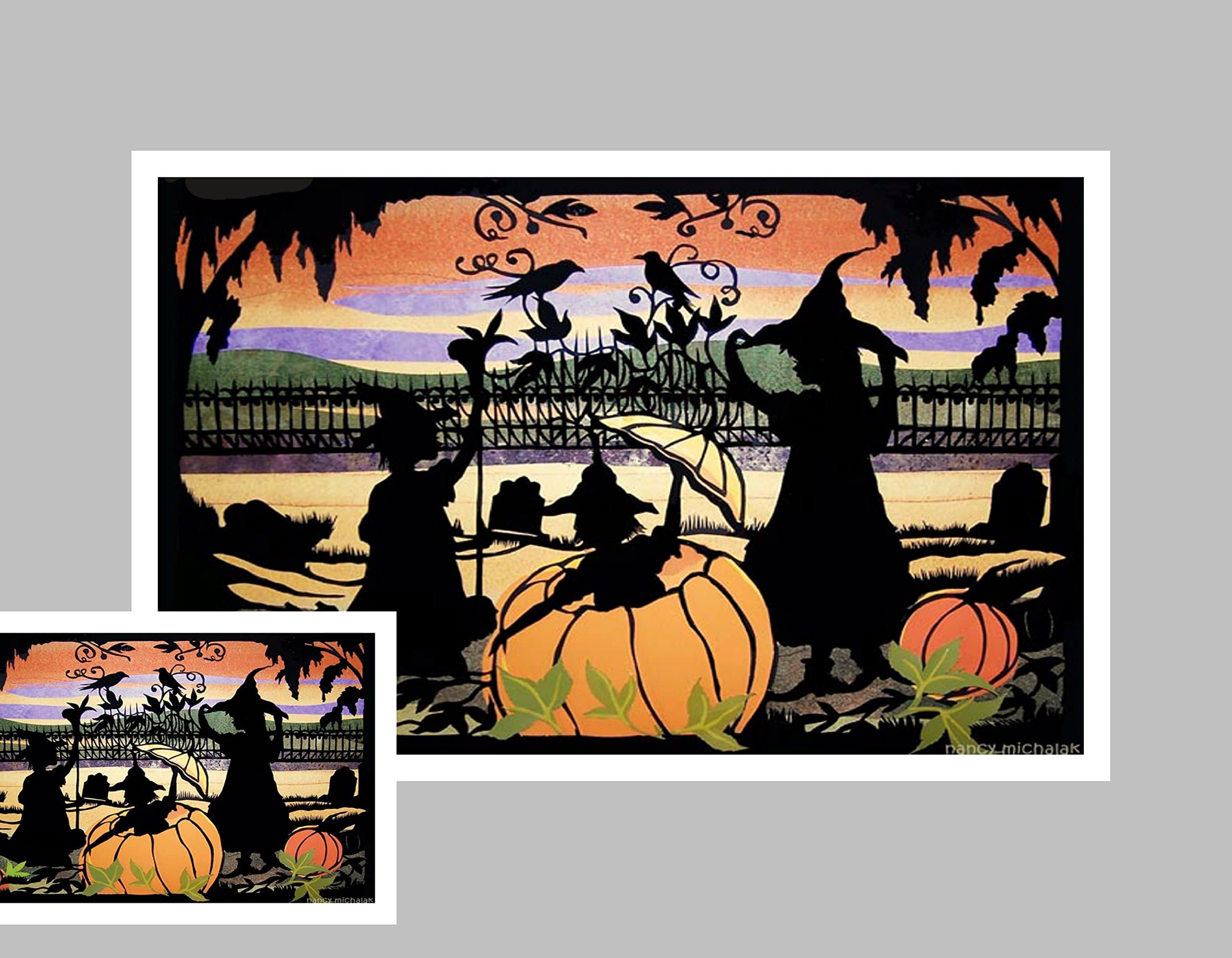 Witches with the Halloween Pumpkin