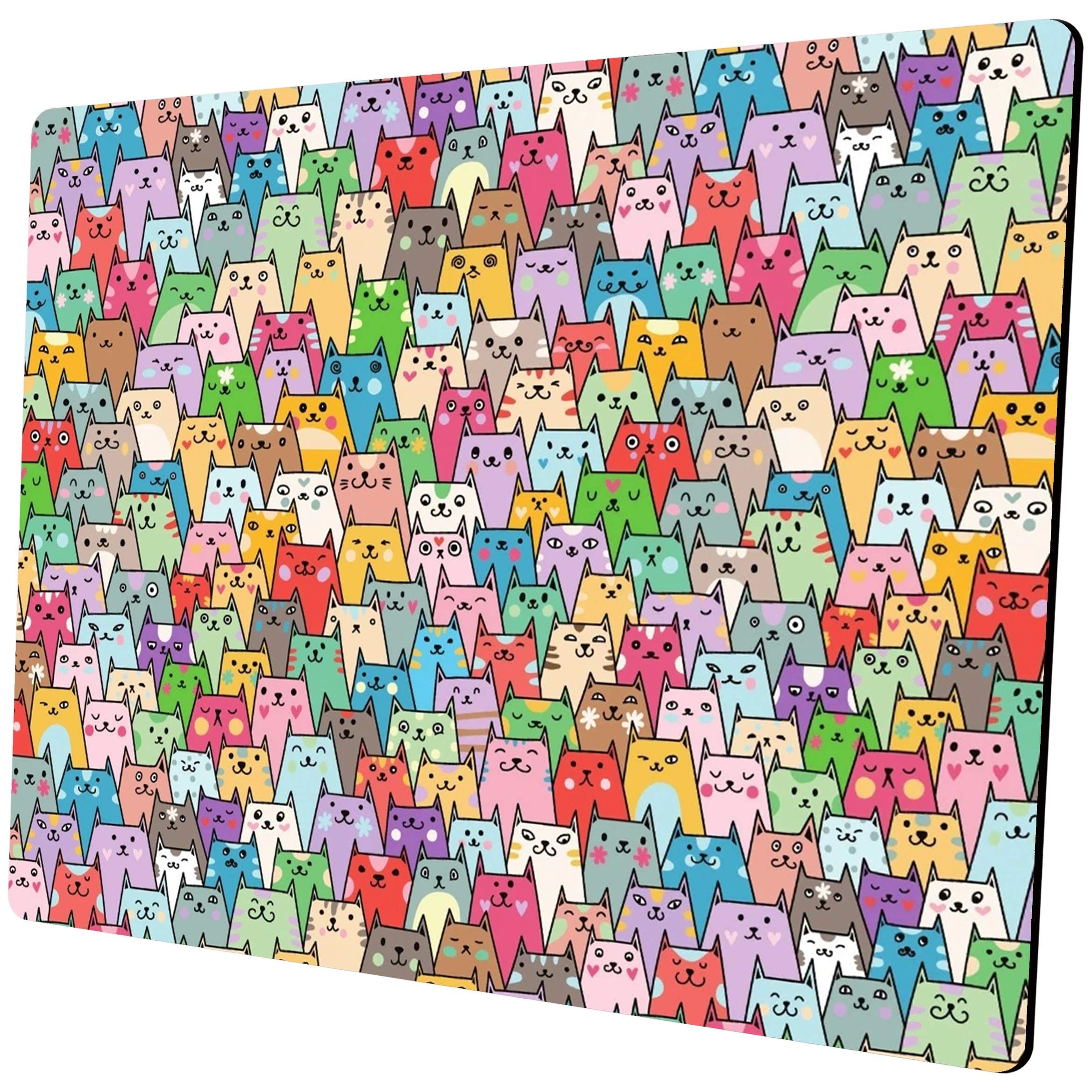 SHALYSONG Cute Anime cat Mouse pad Small Computer Mouse mat with Personalized Design Office Non-Slip Rubber Mousepad