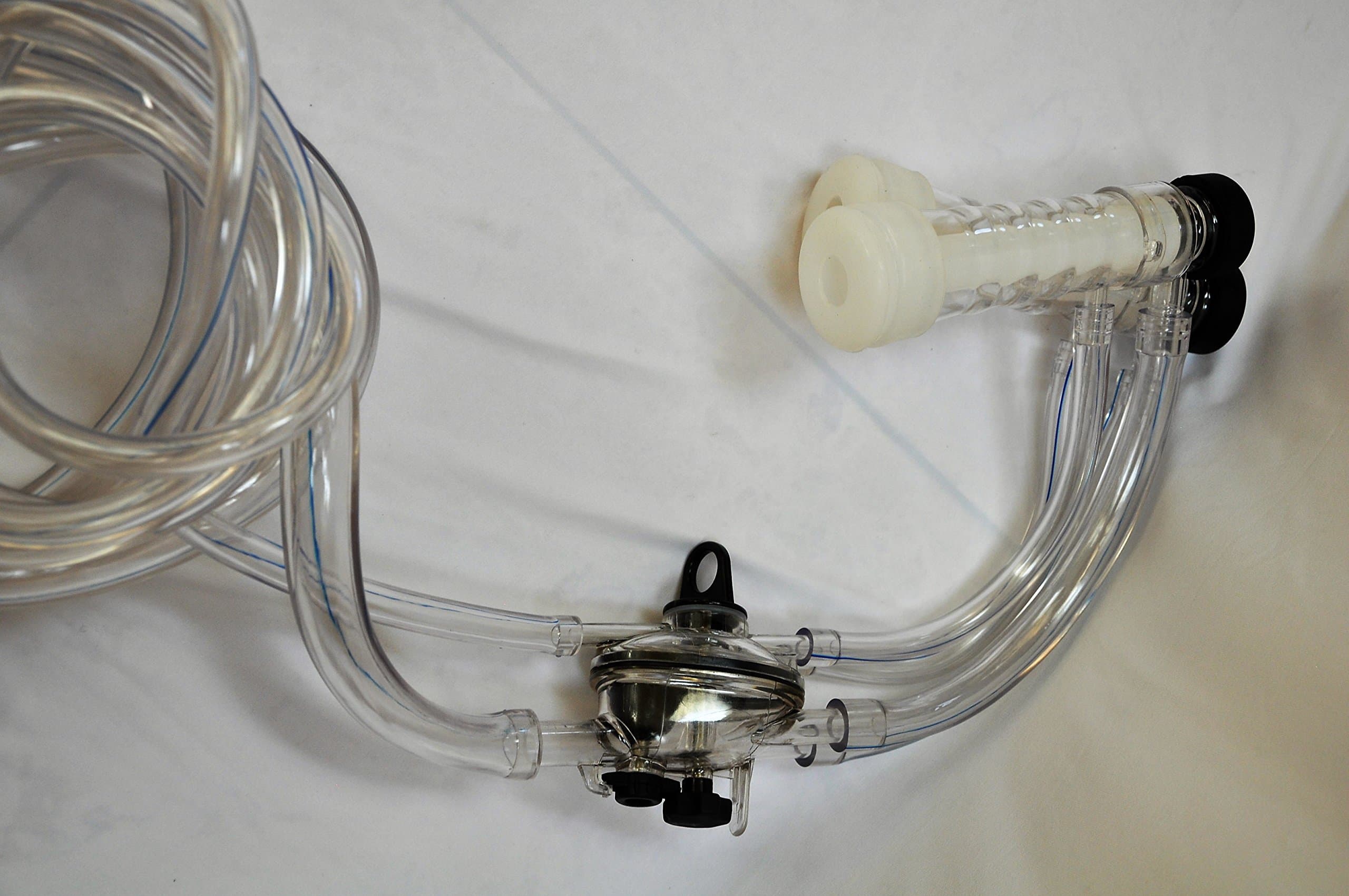 Partial Milker Machine:Goat Milker Claw Cluster with Teat-Cups/Liners/Inflation, Dual Claw and The Connection Long Milk Hose and Pulsation Line Hose to Bucket/Pulsator