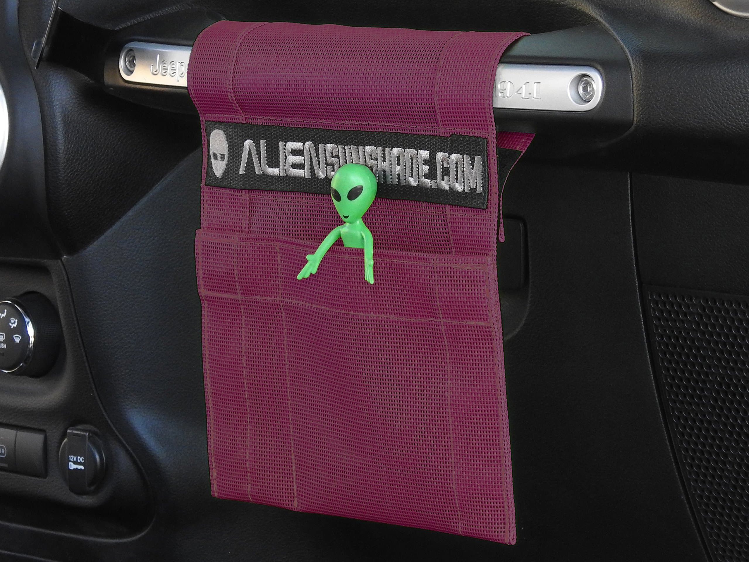 ALIEN SUNSHADE for Jeep Wrangler TrailPouch Multi-Purpose Mesh Storage Pouch Organizer (Wine)