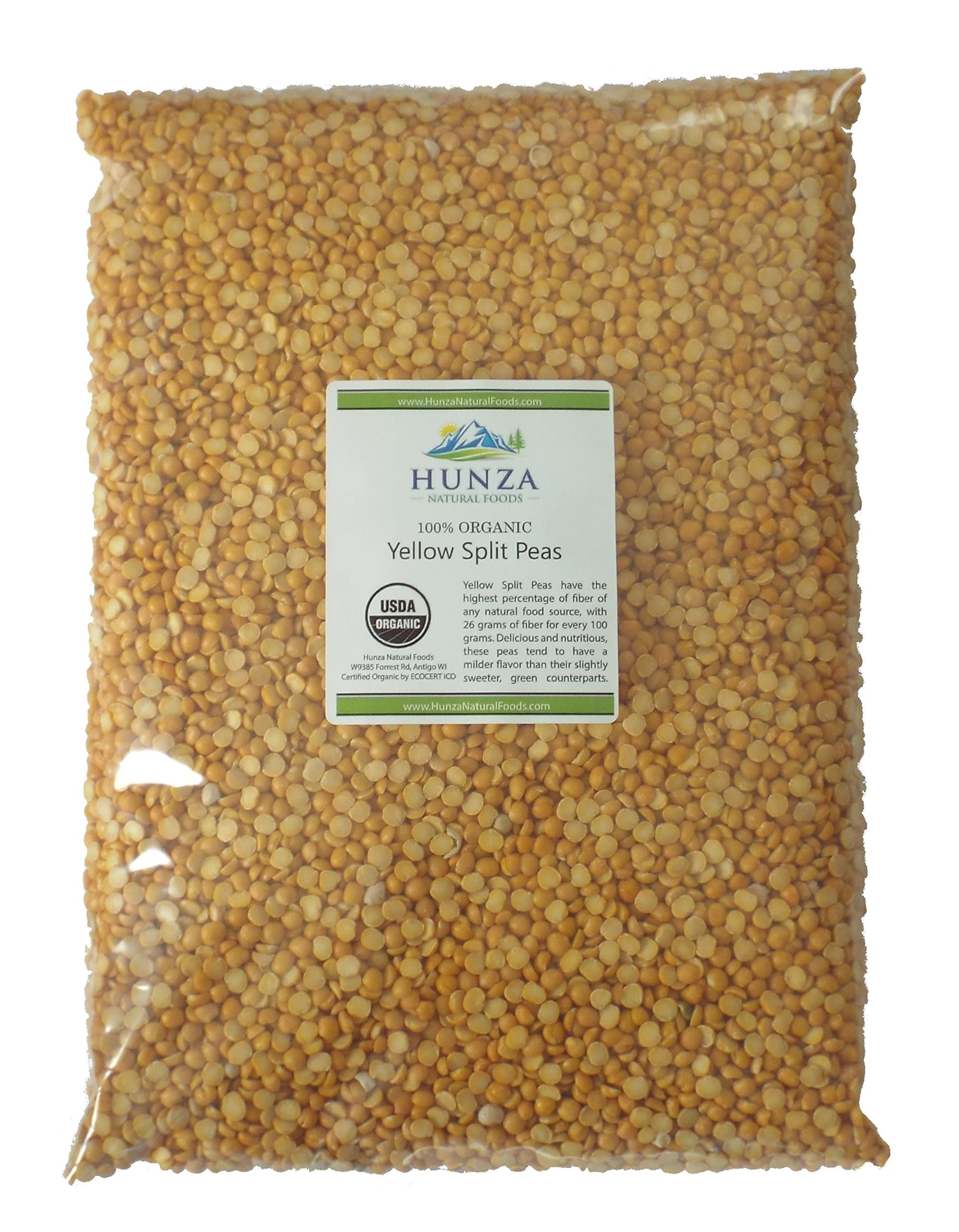 Hunza Organic Yellow Split Peas (5 lbs)