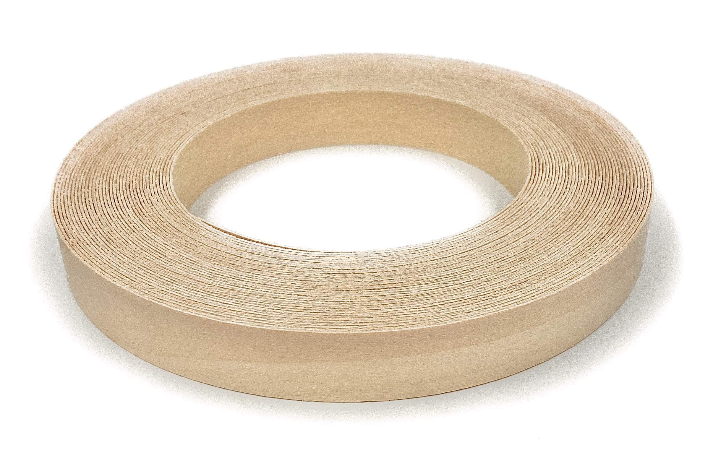 Birch 3/4 inch X 50 ft Roll of Plywood Edge Banding – Pre-glued Real Wood Veneer Edging – Flexible Veneer Edging – Easy Application Iron-on Edge Banding for Furniture Restoration