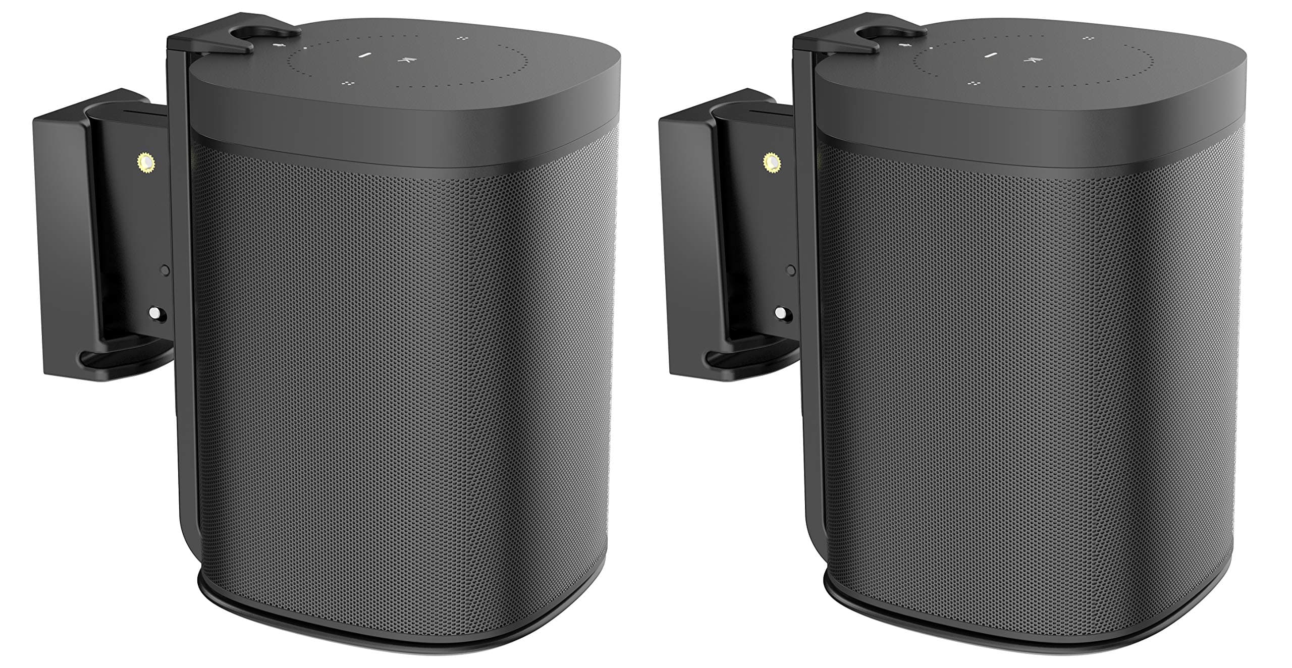Adjustable Wall Mount Bracket Compatible with Sonos One, One SL, and Play:1 Speaker | 2 Pack | (Black)