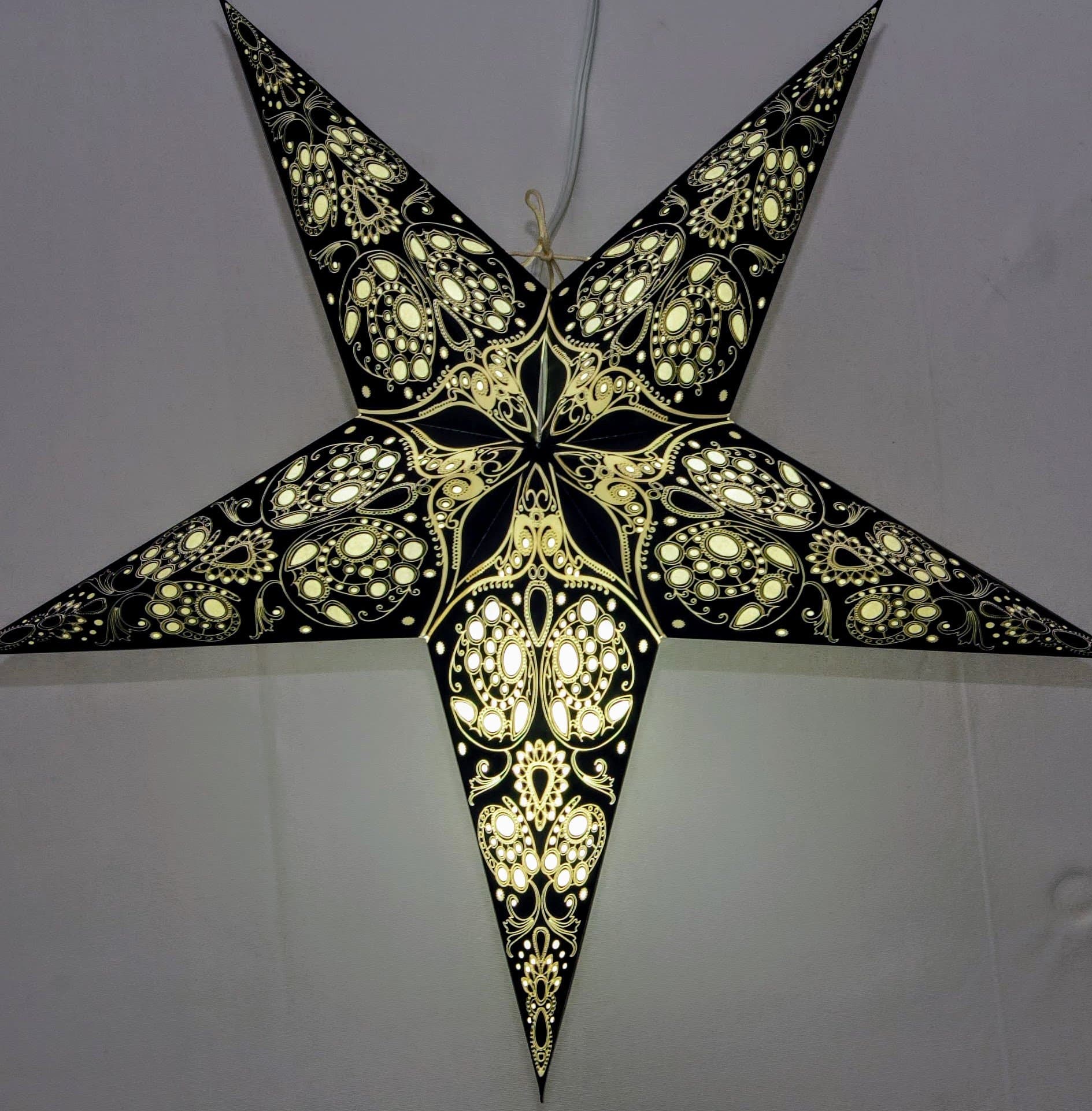 Monarch Paper Star Lantern (Black) by UMTA