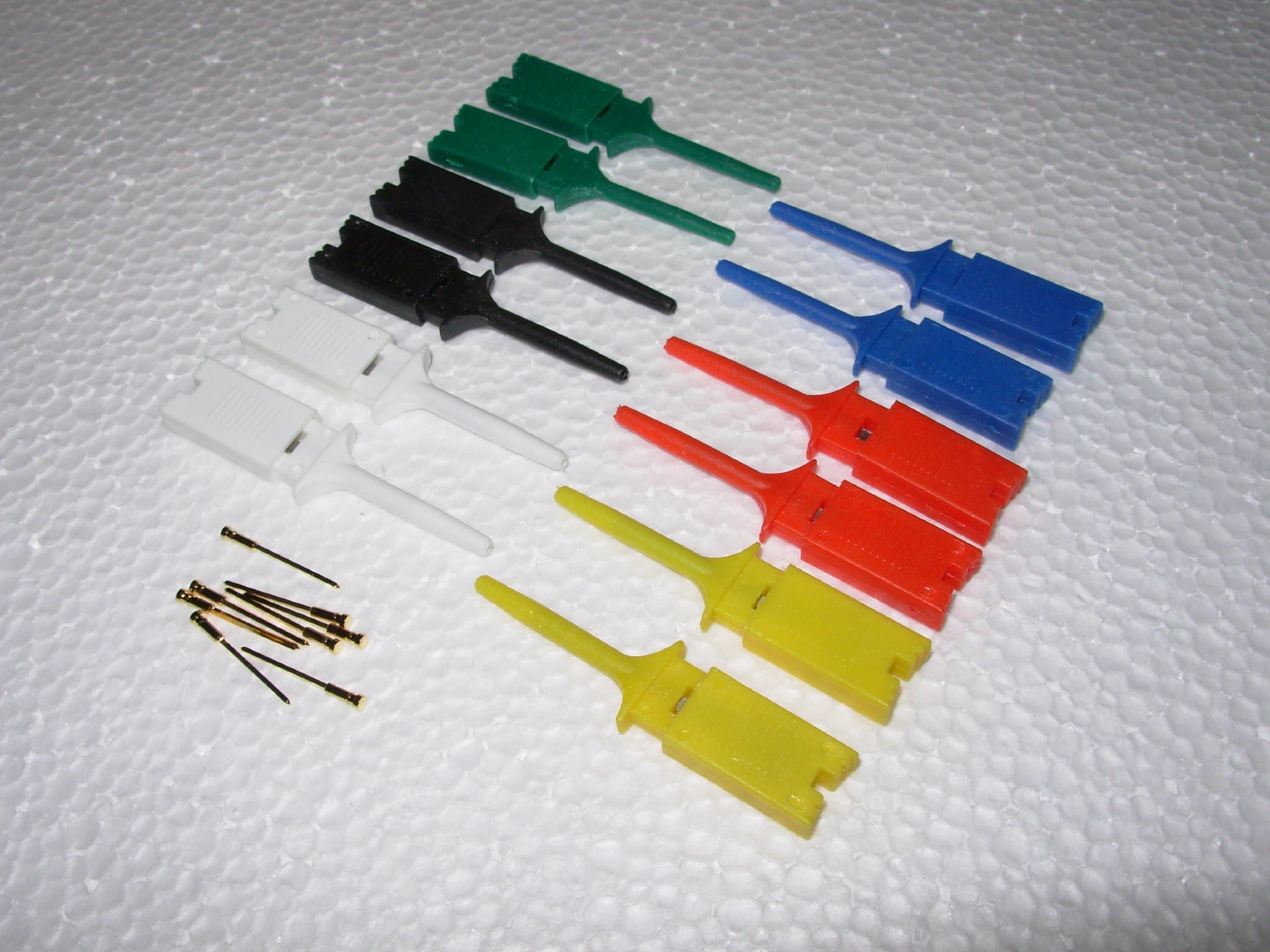 12 Pcs Mini Grabber Minigrabber Smd Ic Test Clip 6 Color with Test Interface Pins