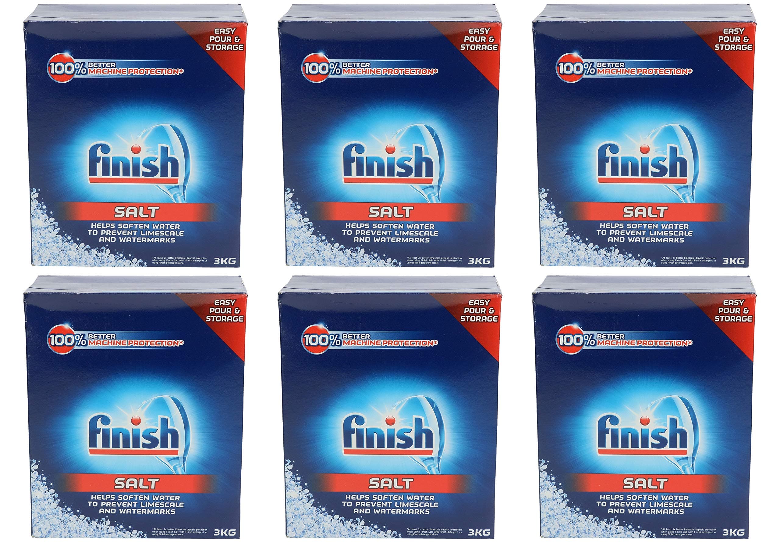 Finish Dishwasher Salt 3kg (6 Boxes)