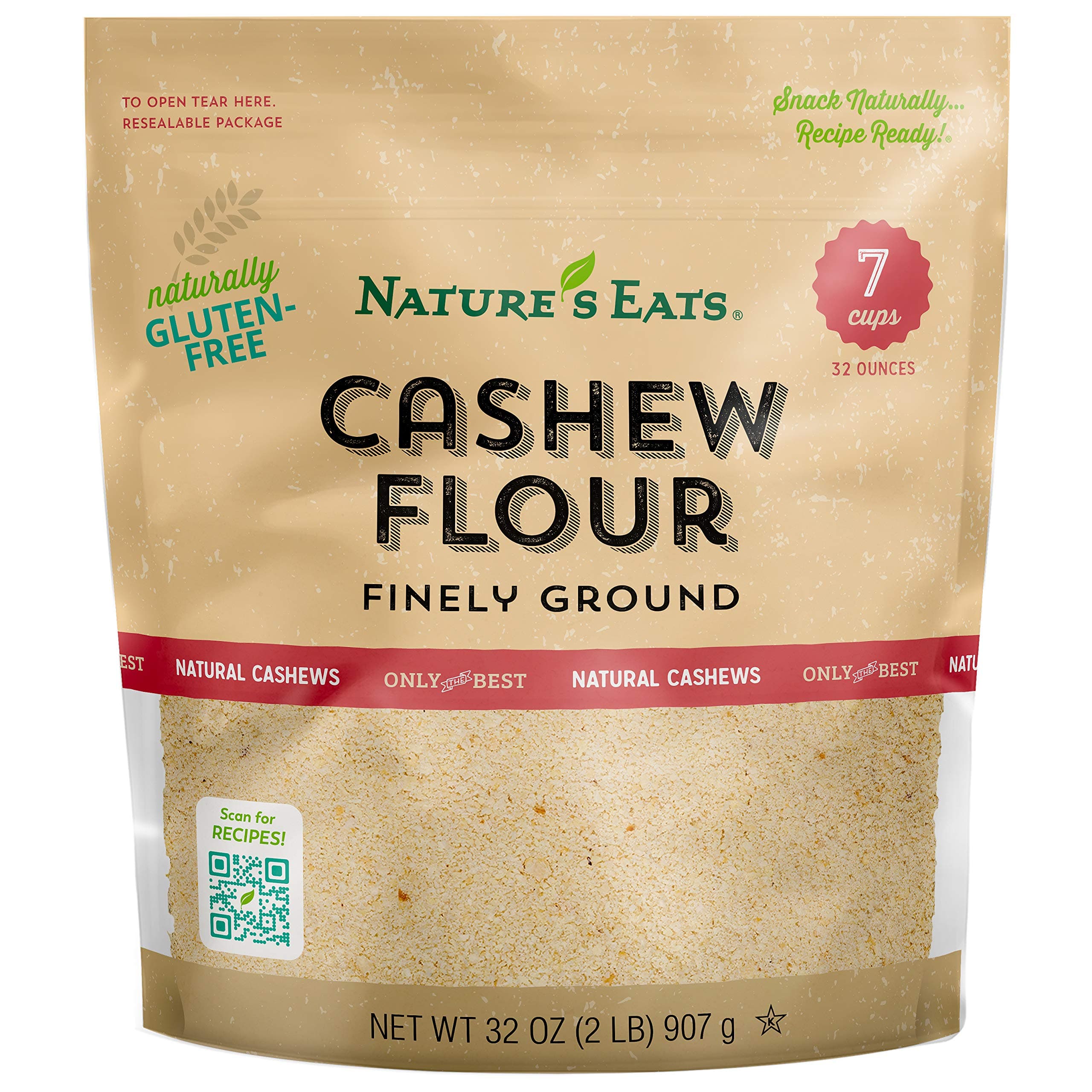 Nature's Eats Cashew Flour Finely Ground, 32 Ounce