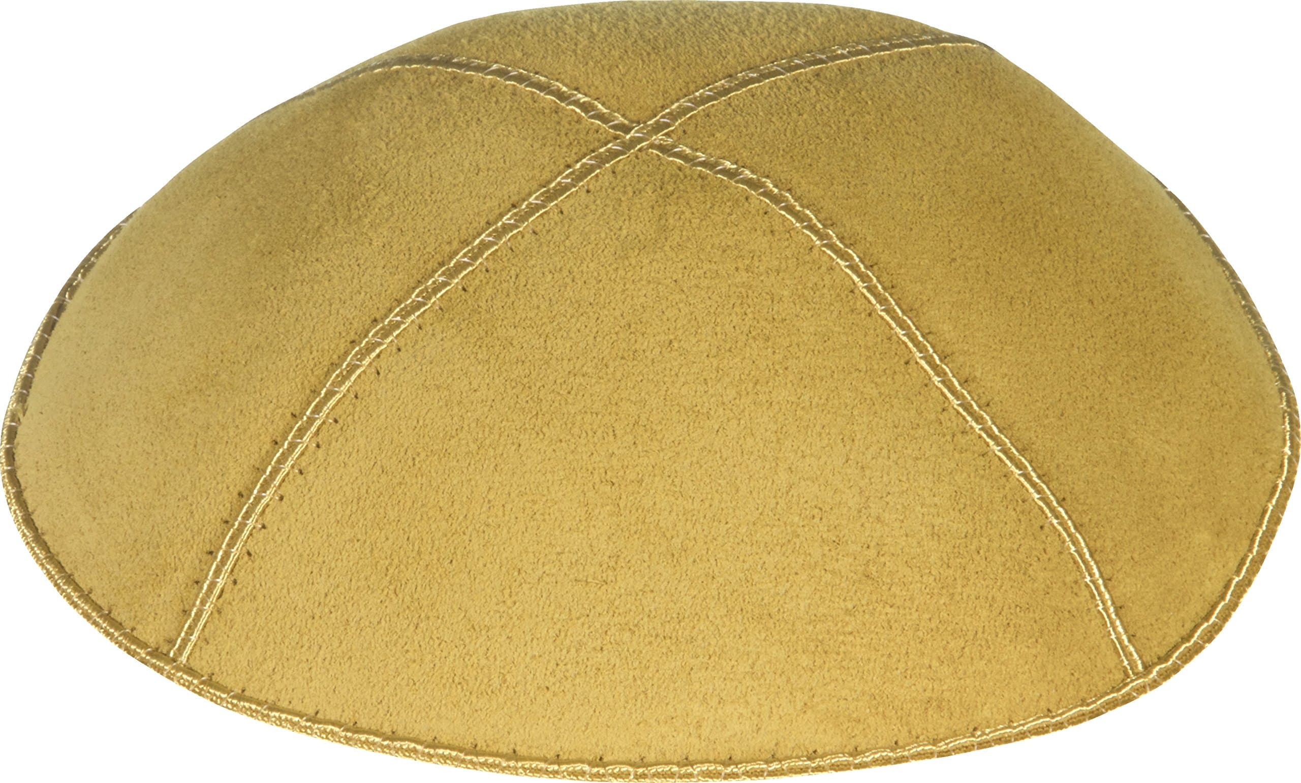 Plain Genuine Suede Kippah with 4 Sections
