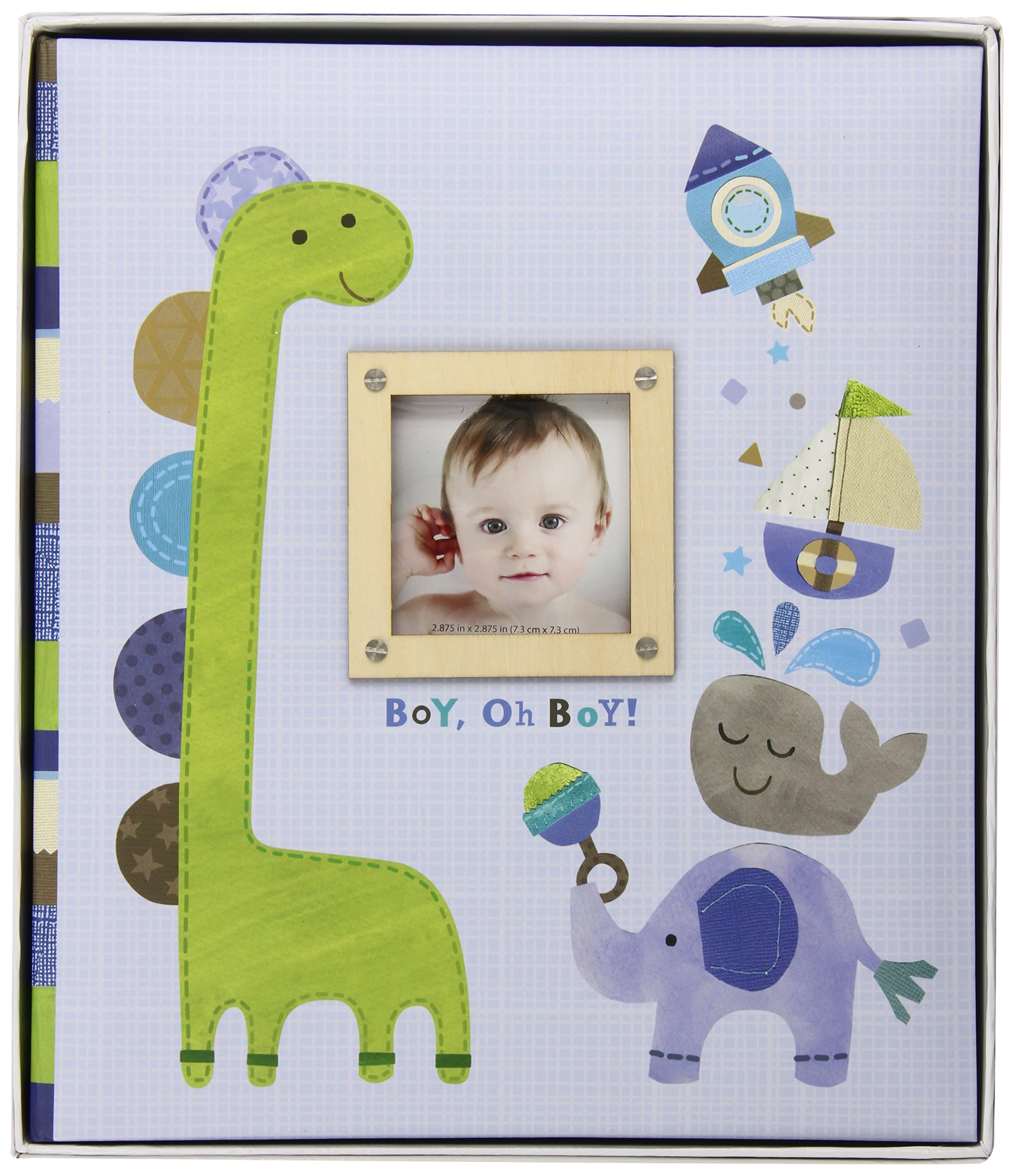 C.R. Gibson First 5 Years Loose Leaf Memory Book, Record Memories and Milestones on 64 Beautifully Illustrated Pages - Boy Oh Boy