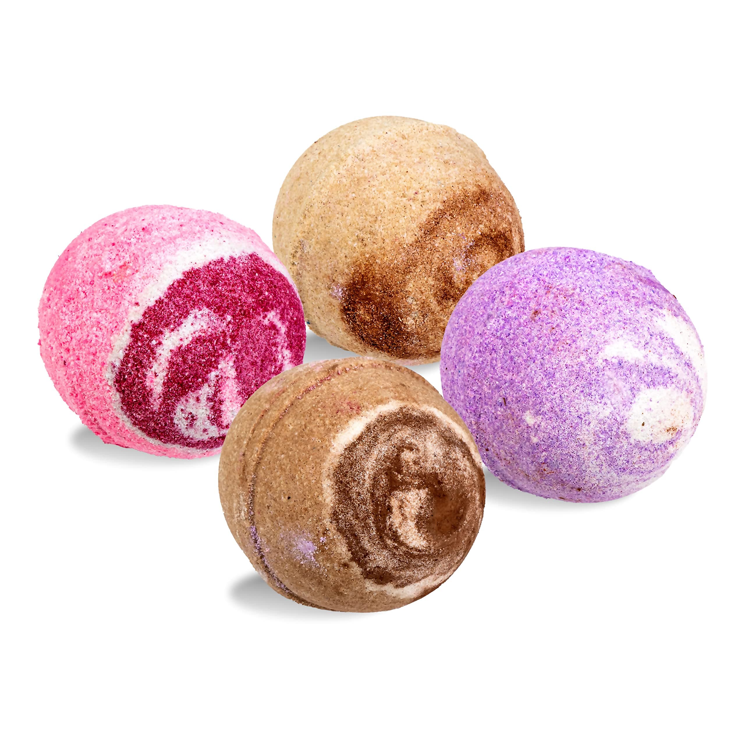 Aromatic Bath Bombs Rose Lavender Vanilla and Coffee (Pack of 4)