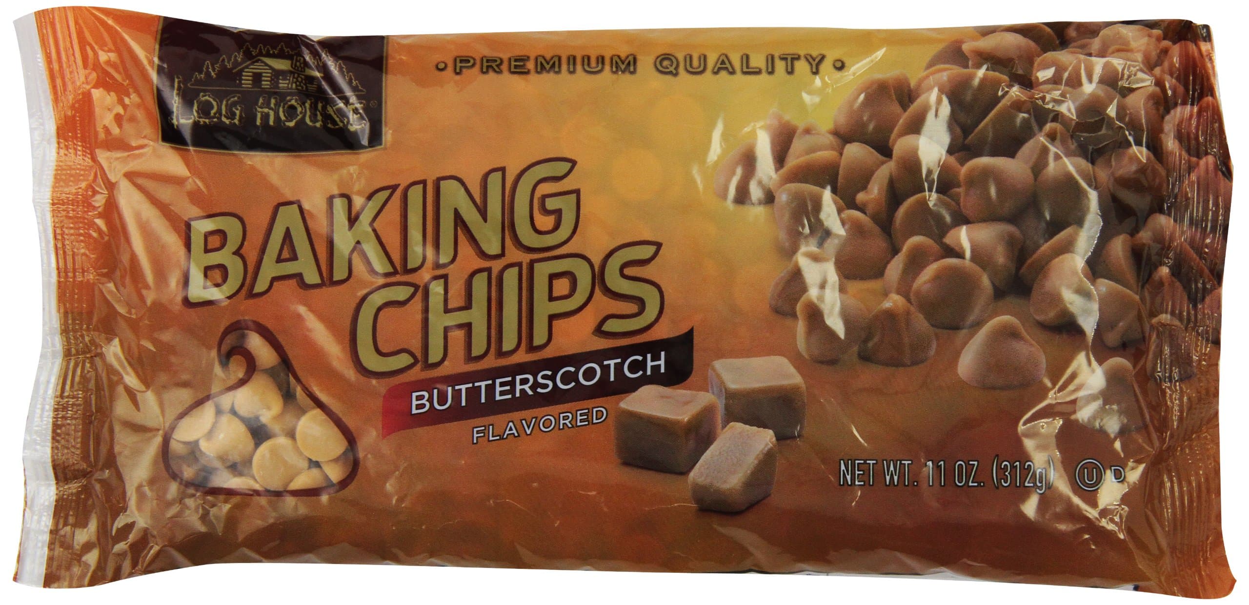 Log House Butterscotch Flavored Chips, 11-Ounce Packages (Pack of 6)