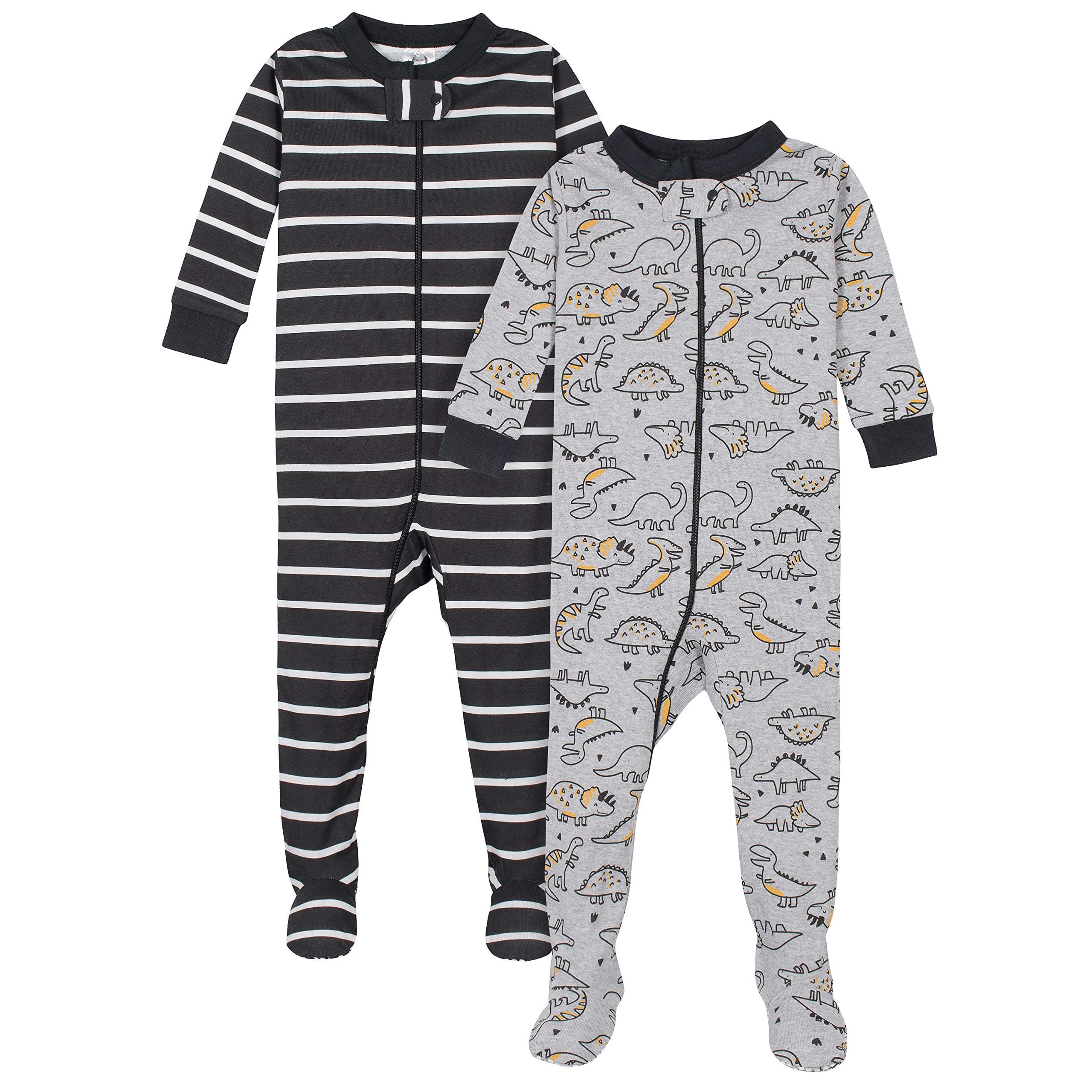 Gerber Baby Boys' 2-Pack Footed Pajamas