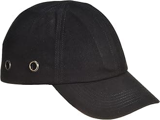 Portwest PW59 Lightweight EVA Safety Work Bump Cap with Long Peak - Adjustable Workwear Ventilated Hat, Black