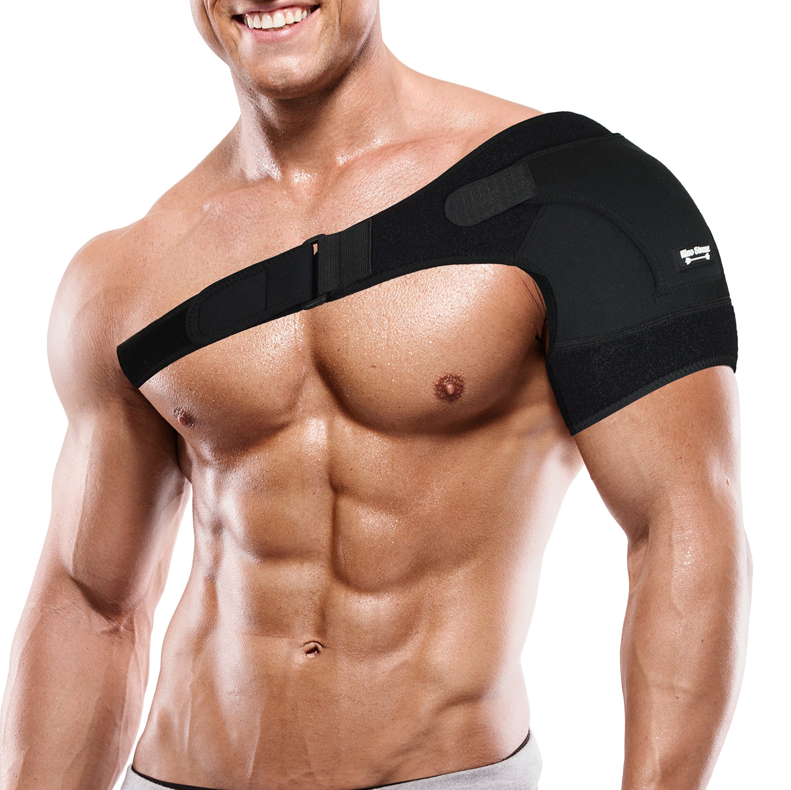 Adjustable Shoulder Support Brace - Shoulder Compression Sleeve - Rotator Cuff Brace - Shoulder Brace For Shoulder Stability, Injury Prevention, Labrum Tear, Dislocated AC Joint, Frozen Shoulder Pain
