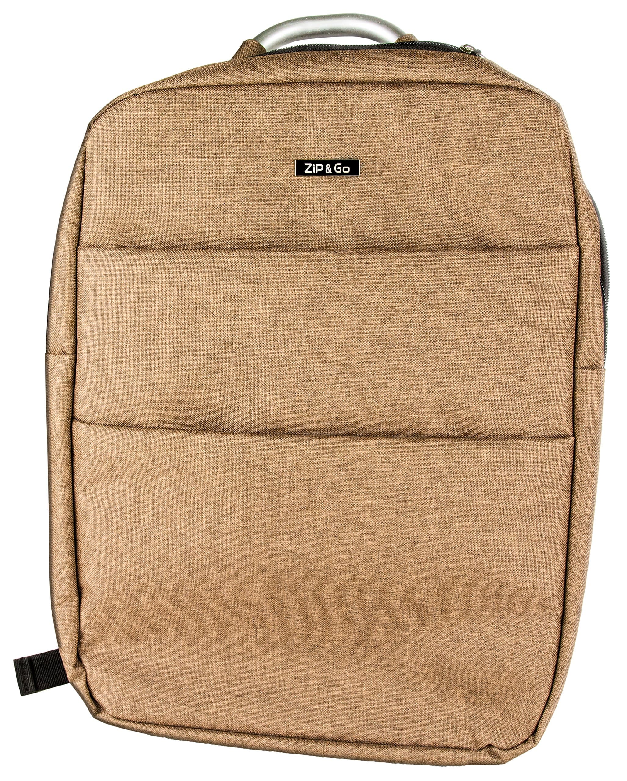 Innomark Zip and Go Laptop Bag/Notebook Backpack | Bag with Two Compartments for Laptops/Tablets | for Notebooks with 15” (15 Inch) | College Backpack for Women/Men | Brown