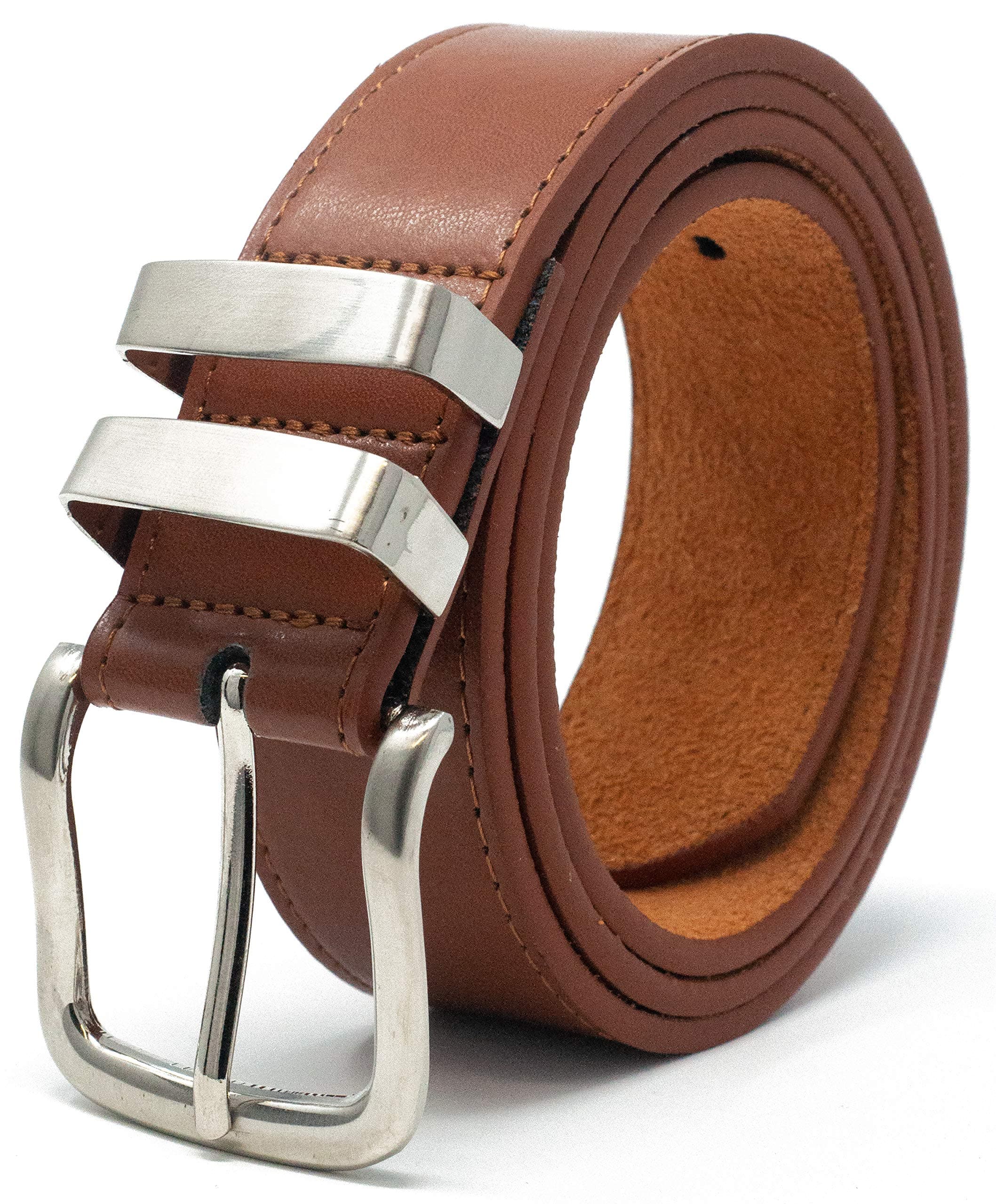 38mm Belt with Double Loop for Men in Black, Brown or Tan