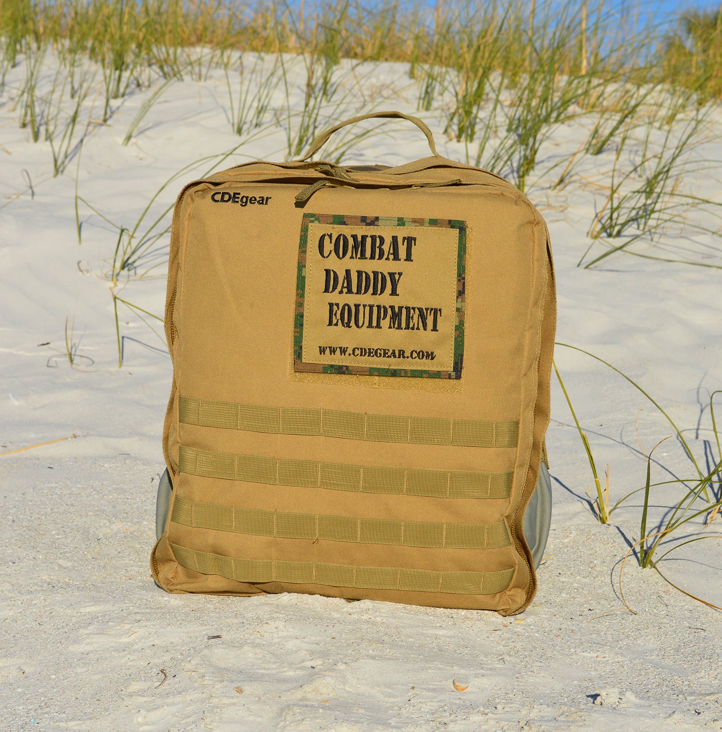 Mark Two (MK2) Diaper Bag (Desert Khaki with Marine Pattern (MARPAT) Trim)