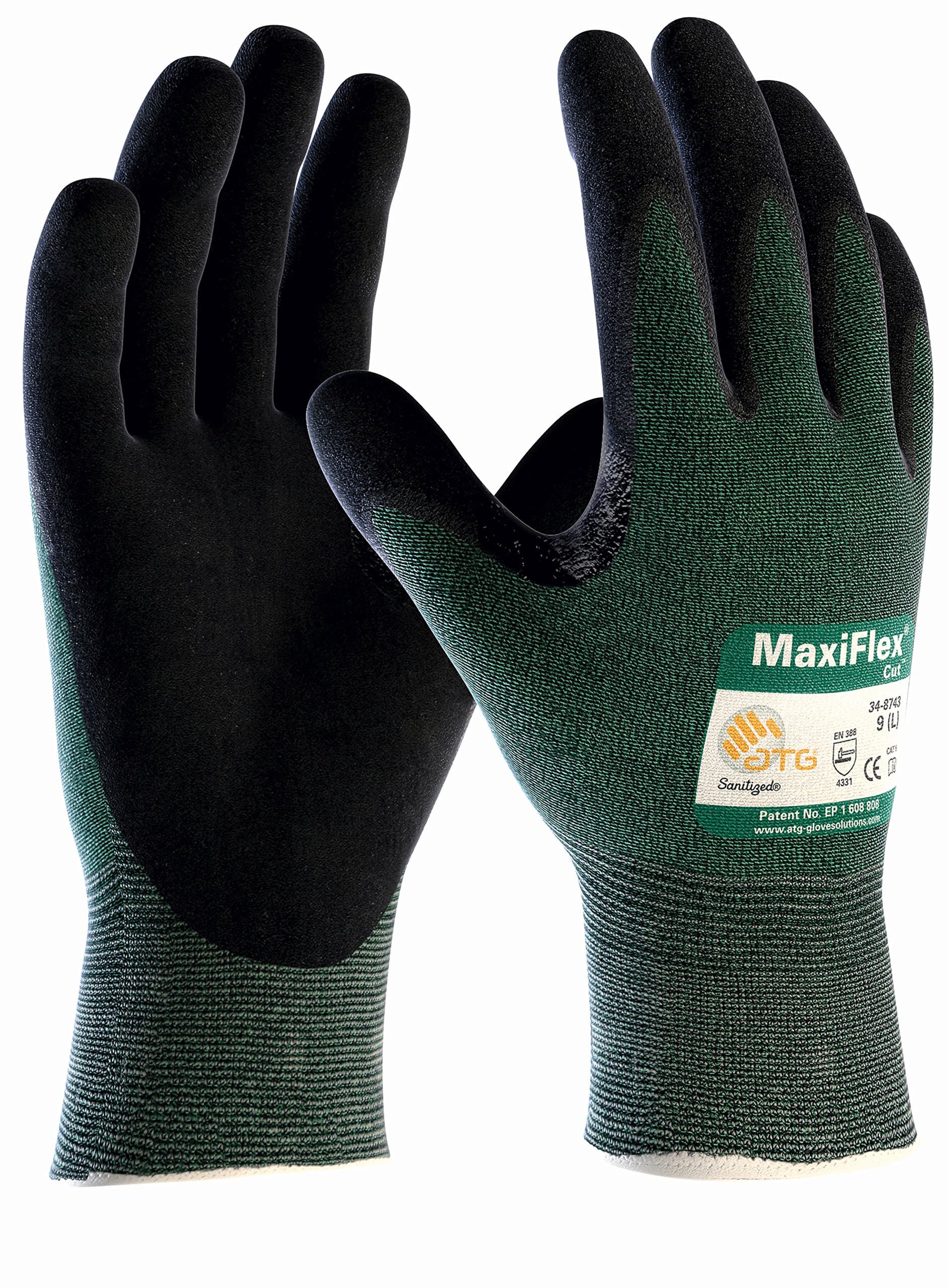 DBI Trading Maxi Flex Cut 34 8743 Work Gloves with Cut Protection Class 3, Size 9 – (Pack of 3 Pairs) 2490L3