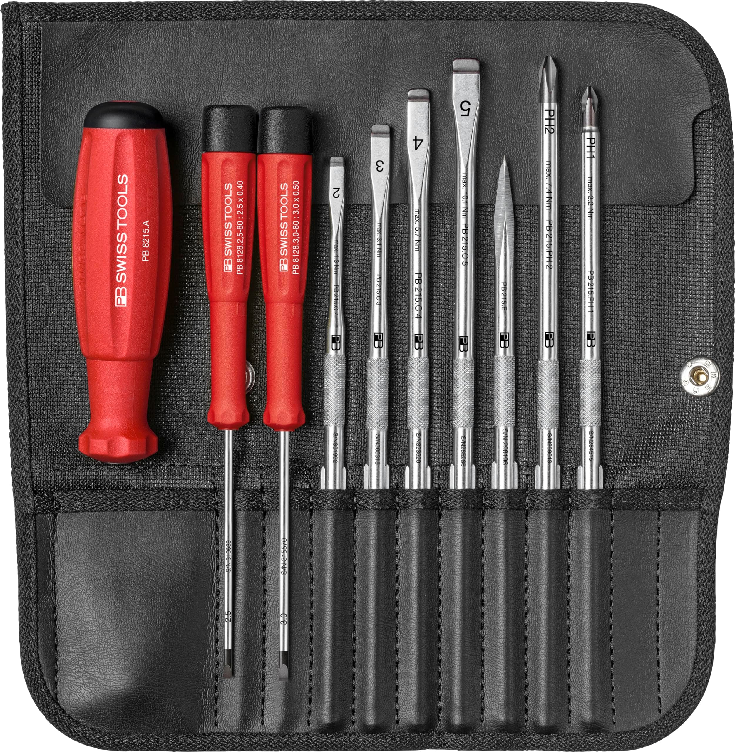 SwissGrip screwdriver set with interchangeable blades, 8215CBB