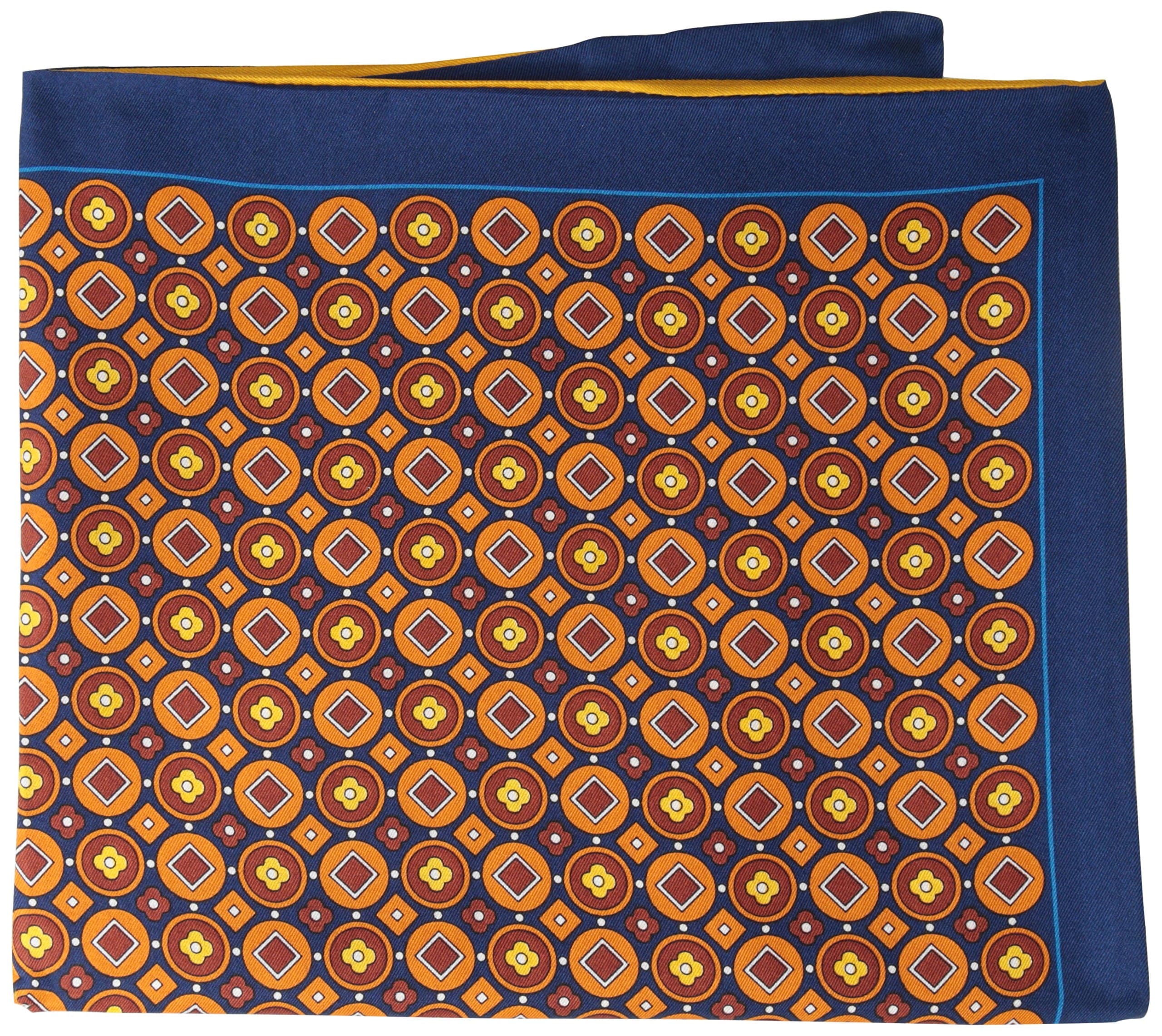 Countess Mara Men's Merle Dot Silk Double-Sided Pocket Square