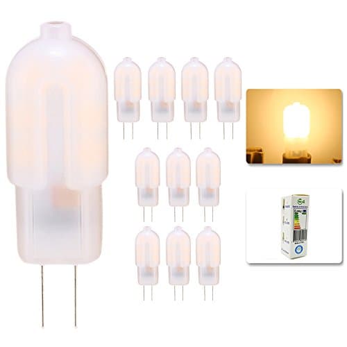 Mengjay® 12 SMD LED energy saving light bulb, pin socket, 1.5 W, 140 lm, set of 10, warm white (2835)