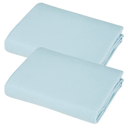 BH Bedding 100% Cotton Value Jersey Knit Fitted Pack N Play Sheet, 2 Pack, Blue