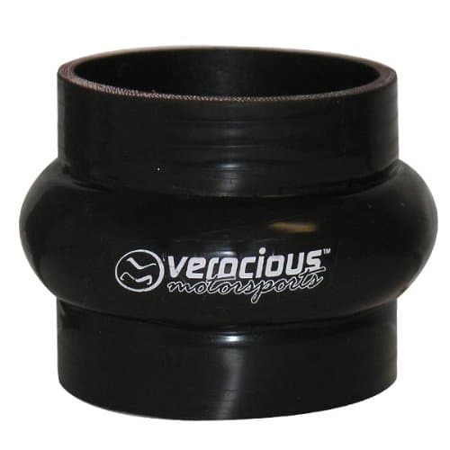 Verocious BOOST PROOF Silicone Hump Hose, 4 Ply Polyester - 3.5" ID x 3" Long, Black